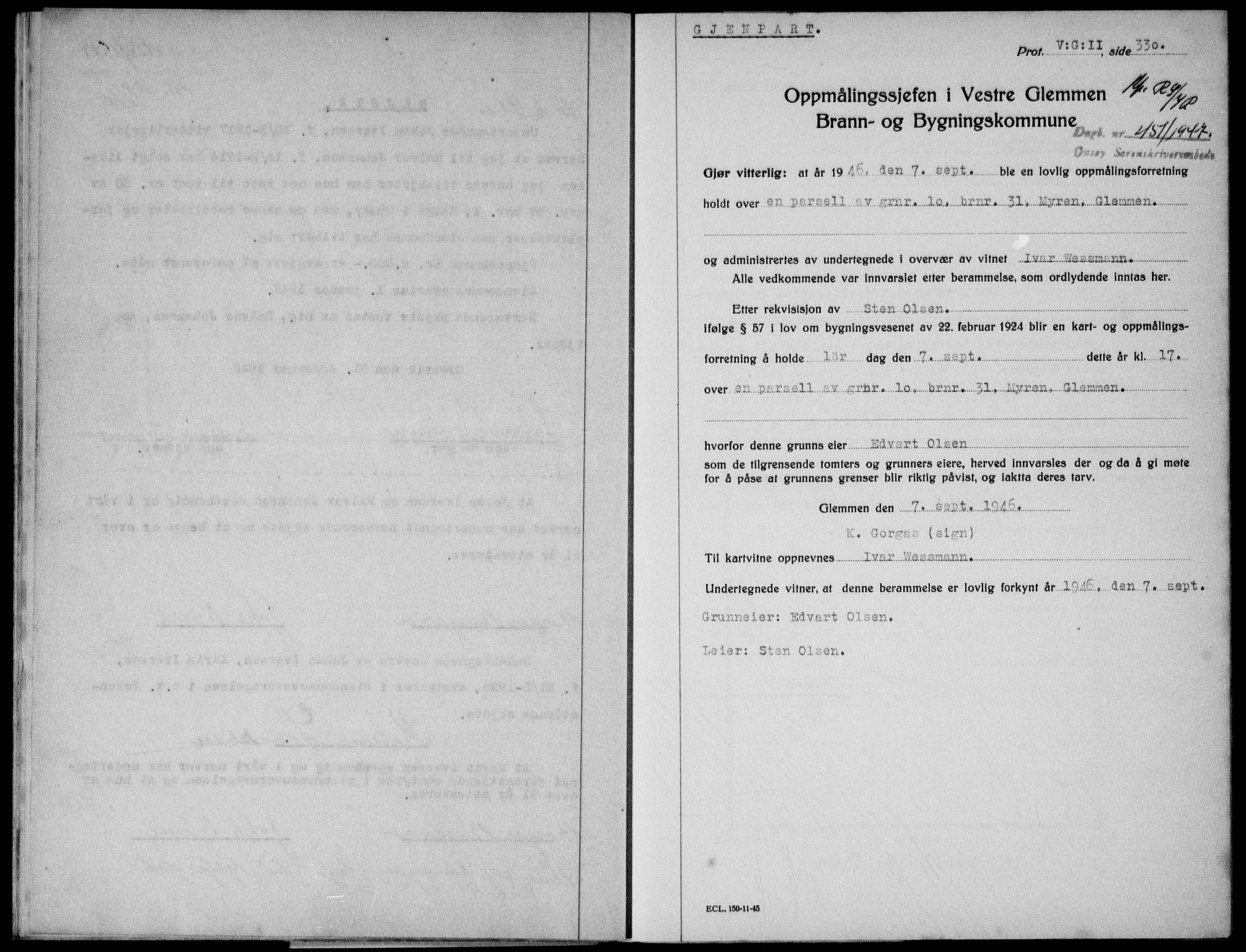 Onsøy sorenskriveri, SAO/A-10474/G/Ga/Gab/L0019a: Pantebok nr. II A-19, 1947-1947, Dagboknr: 451/1947