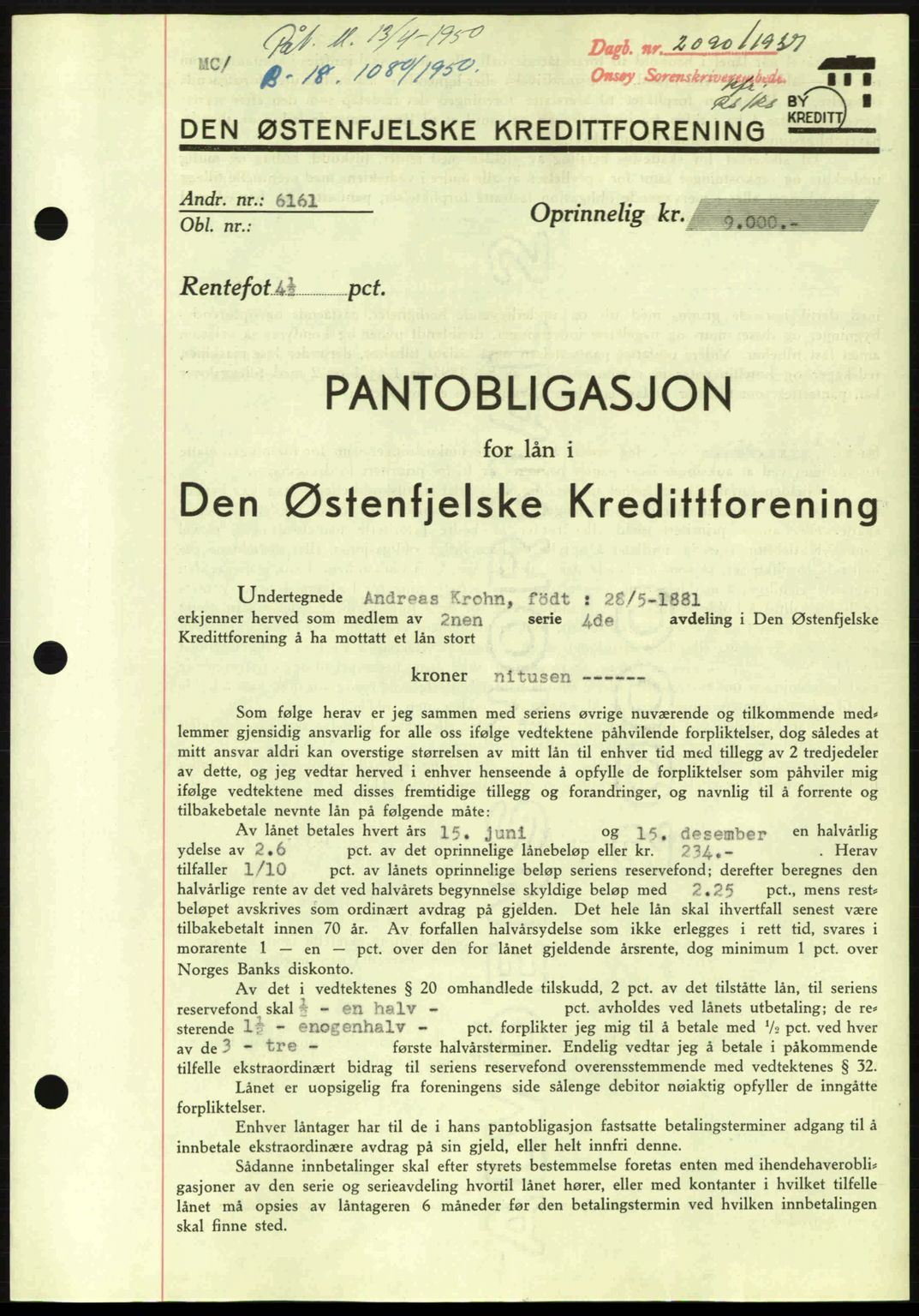Onsøy sorenskriveri, SAO/A-10474/G/Ga/Gac/L0001: Pantebok nr. B1, 1936-1938, Dagboknr: 2090/1937
