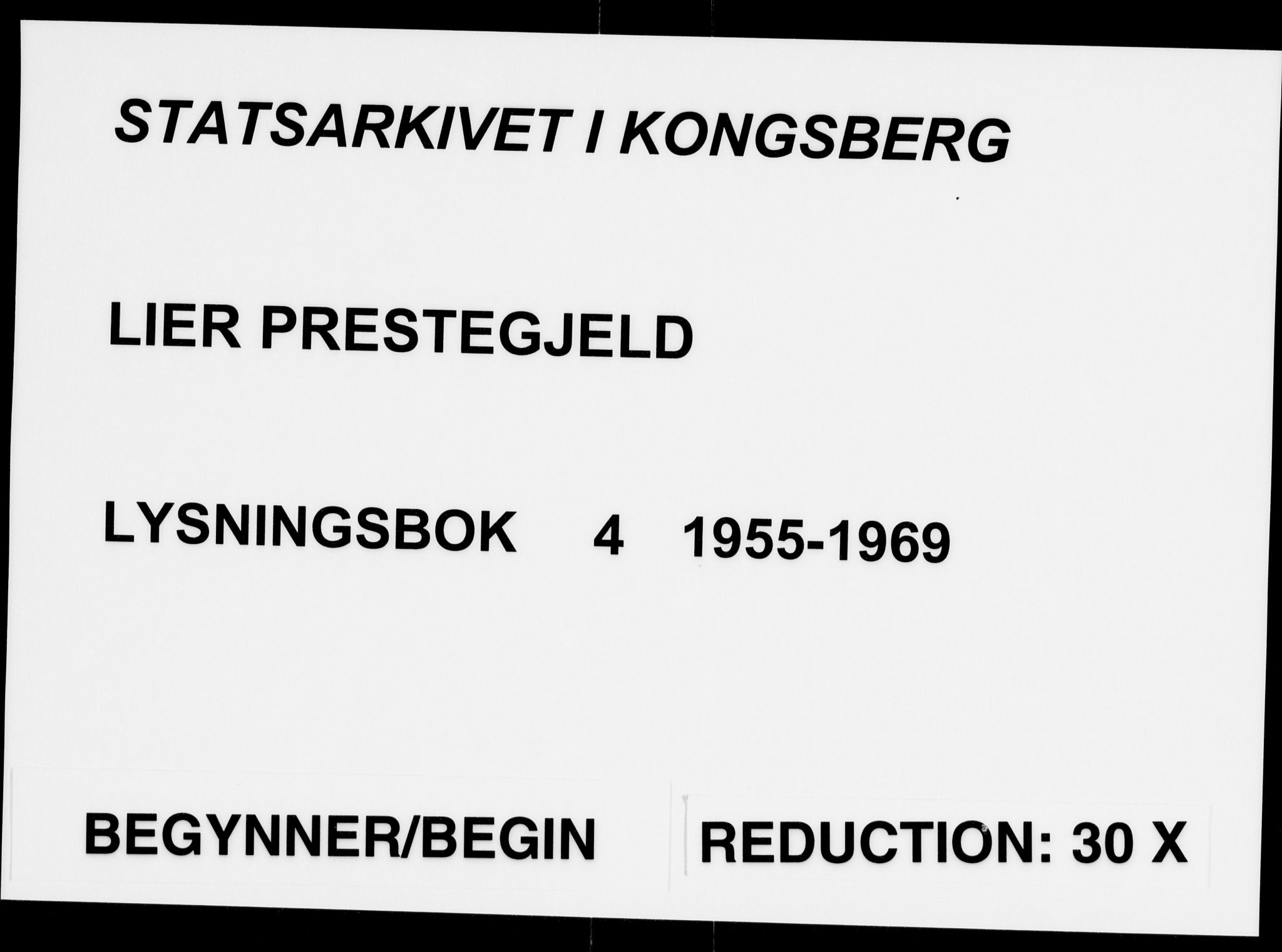 Lier kirkebøker, AV/SAKO-A-230/H/Ha/L0004: Lysningsprotokoll nr. 4, 1955-1969