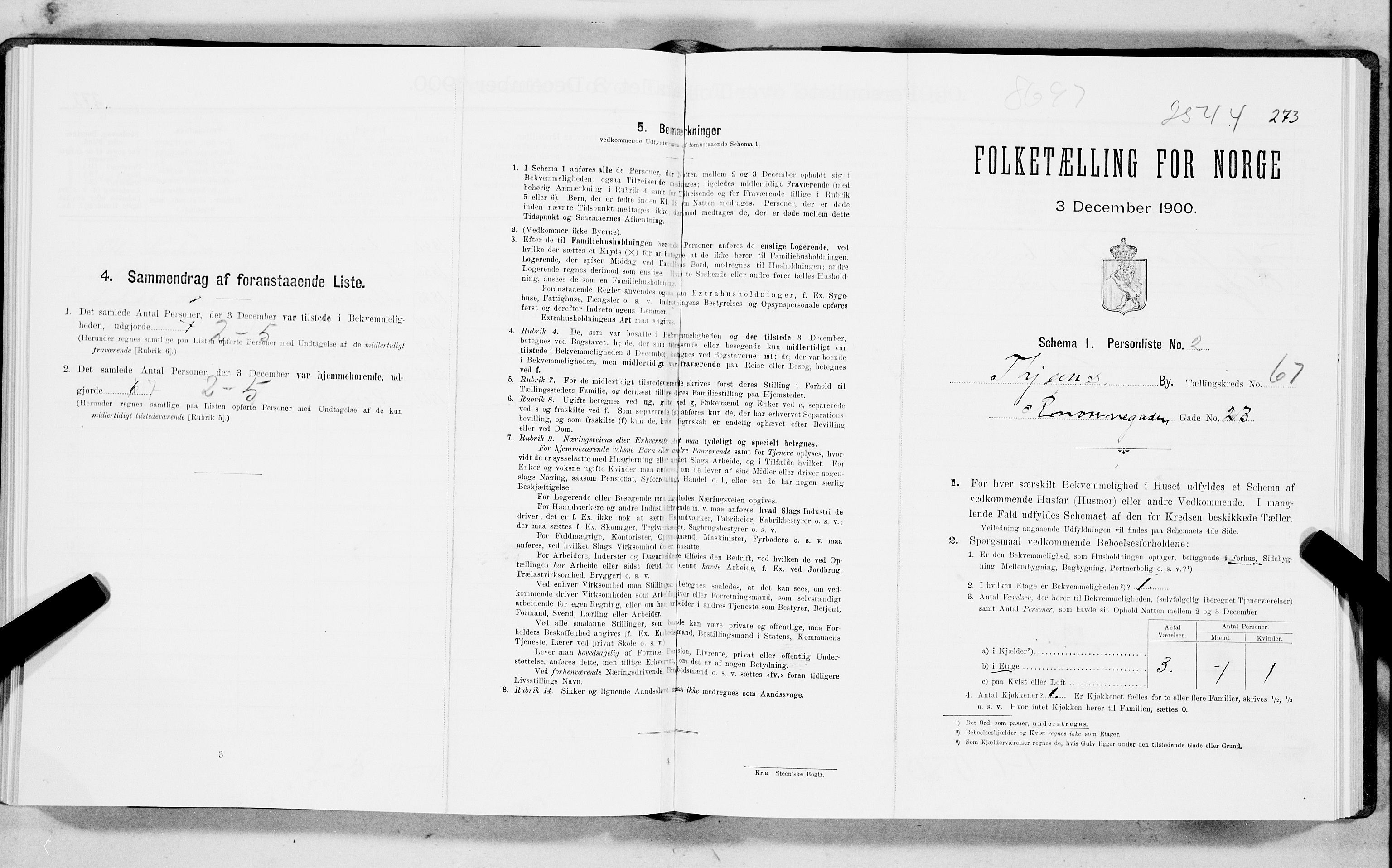 SAT, Folketelling 1900 for 1601 Trondheim kjøpstad, 1900, s. 12047