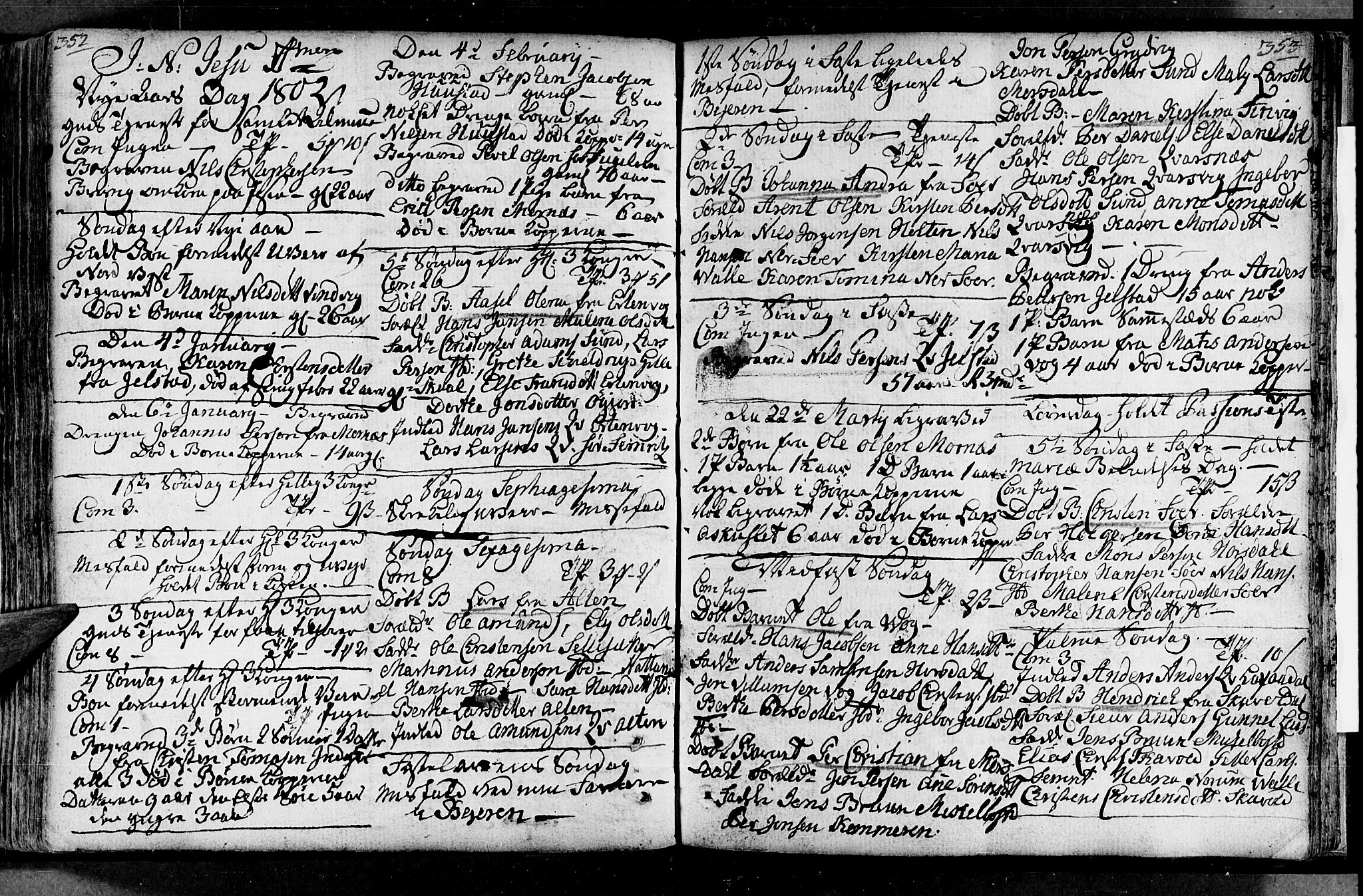 Ministerialprotokoller, klokkerbøker og fødselsregistre - Nordland, AV/SAT-A-1459/805/L0094: Ministerialbok nr. 805A01, 1773-1804, s. 352-353
