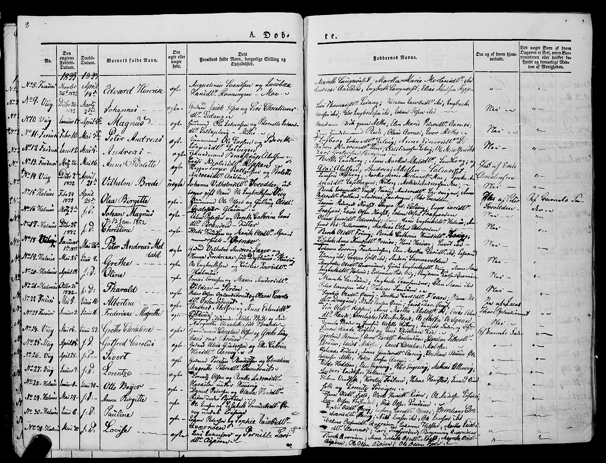 Ministerialprotokoller, klokkerbøker og fødselsregistre - Nord-Trøndelag, SAT/A-1458/773/L0614: Ministerialbok nr. 773A05, 1831-1856, s. 8