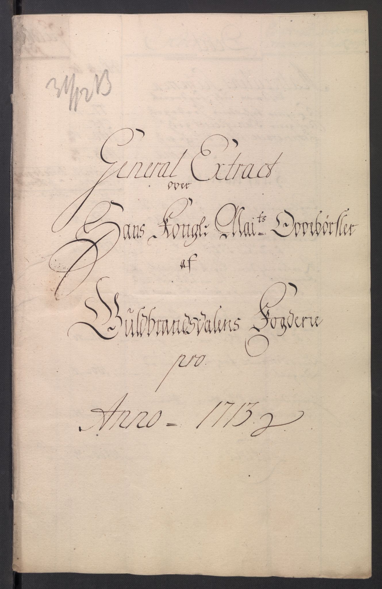 Stattholderembetet 1572-1771, AV/RA-EA-2870/El/L0054/0001: Forskjellige pakkesaker / Ekstrakter av stiftamtstueregnskap og fogderegnskap, 1712-1715, s. 41
