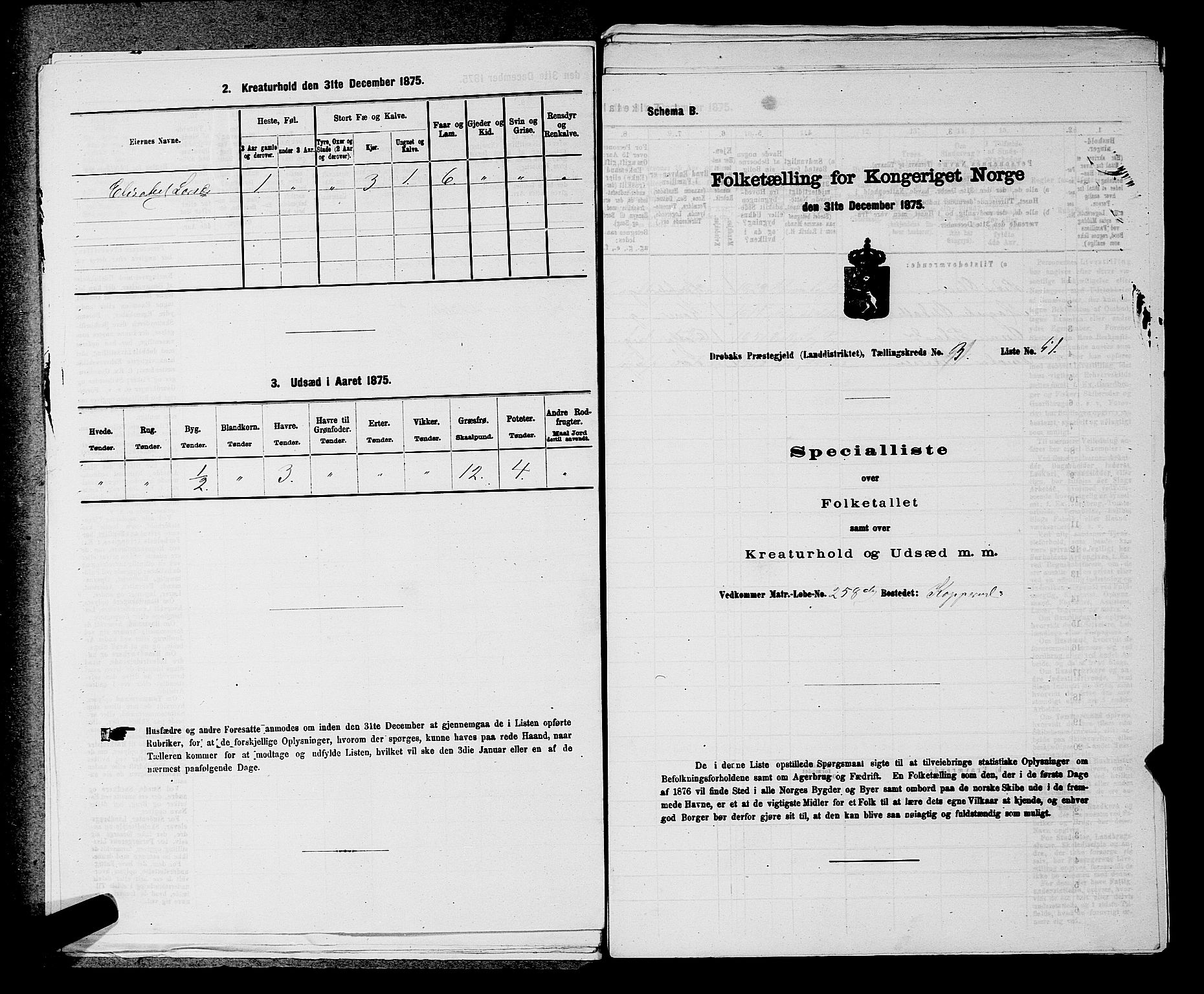 RA, Folketelling 1875 for 0215L Drøbak prestegjeld, Frogn sokn, 1875, s. 482