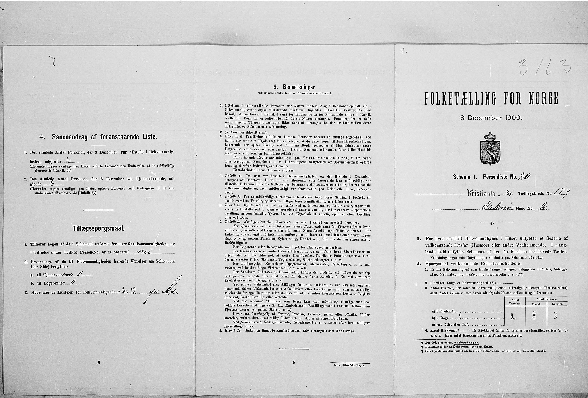 SAO, Folketelling 1900 for 0301 Kristiania kjøpstad, 1900, s. 68534