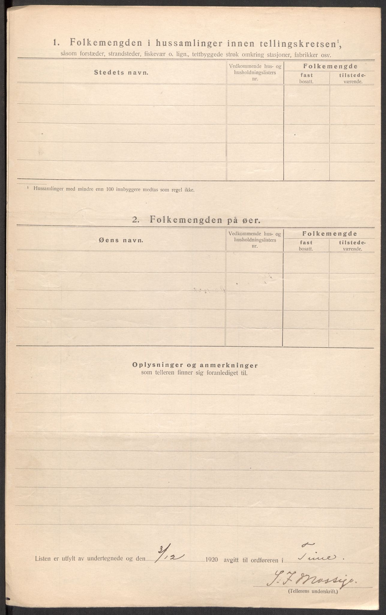 SAST, Folketelling 1920 for 1121 Time herred, 1920, s. 38