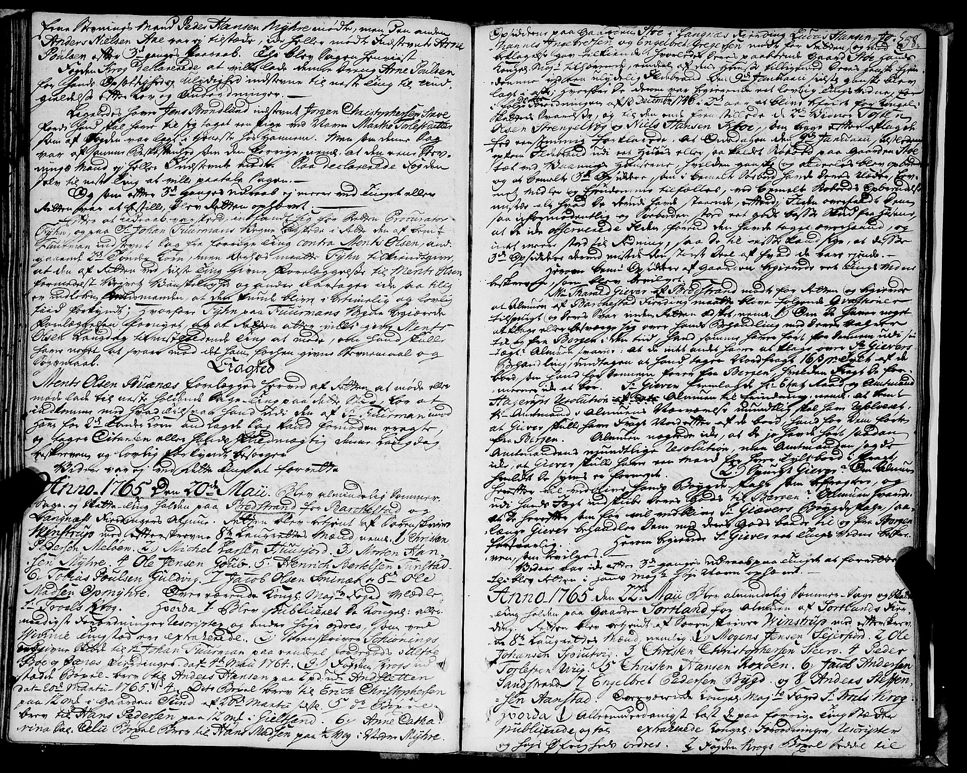 Vesterålen sorenskriveri, SAT/A-4180/1/1/1A/L0006: Tingbok, 1760-1767, s. 57b-58a