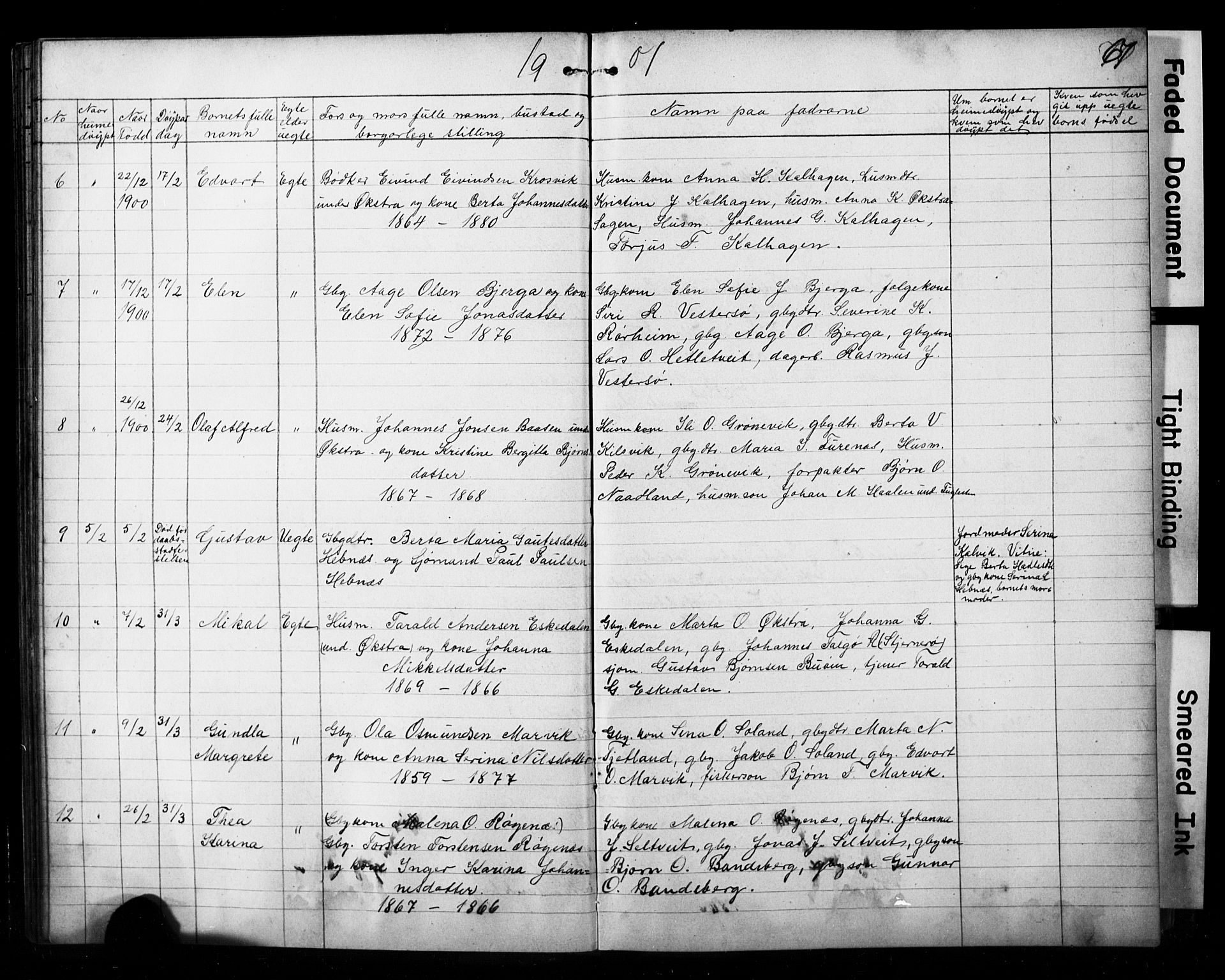 Jelsa sokneprestkontor, AV/SAST-A-101842/01/V: Klokkerbok nr. B 4, 1890-1928, s. 67