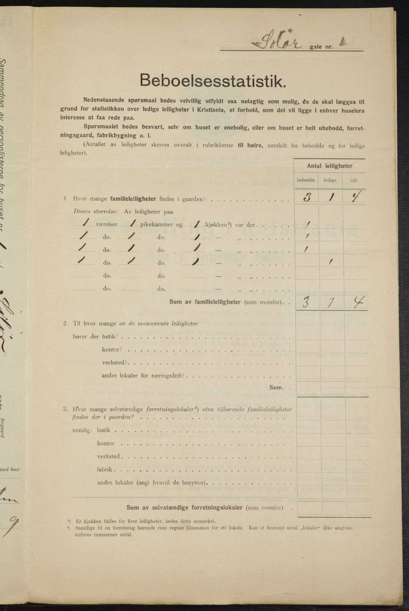 OBA, Kommunal folketelling 1.2.1915 for Kristiania, 1915, s. 99564