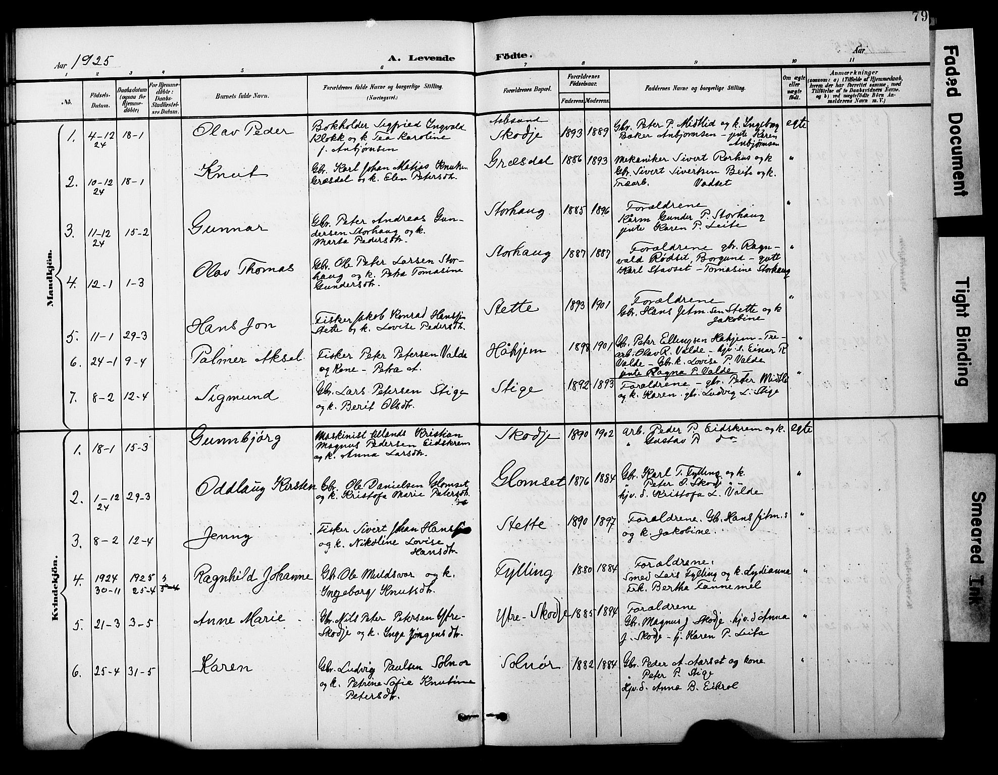 Ministerialprotokoller, klokkerbøker og fødselsregistre - Møre og Romsdal, AV/SAT-A-1454/524/L0366: Klokkerbok nr. 524C07, 1900-1931, s. 79