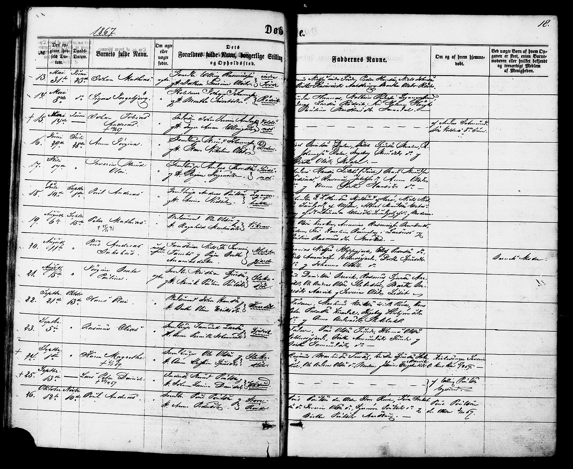 Ministerialprotokoller, klokkerbøker og fødselsregistre - Møre og Romsdal, AV/SAT-A-1454/504/L0055: Ministerialbok nr. 504A02, 1861-1884, s. 18