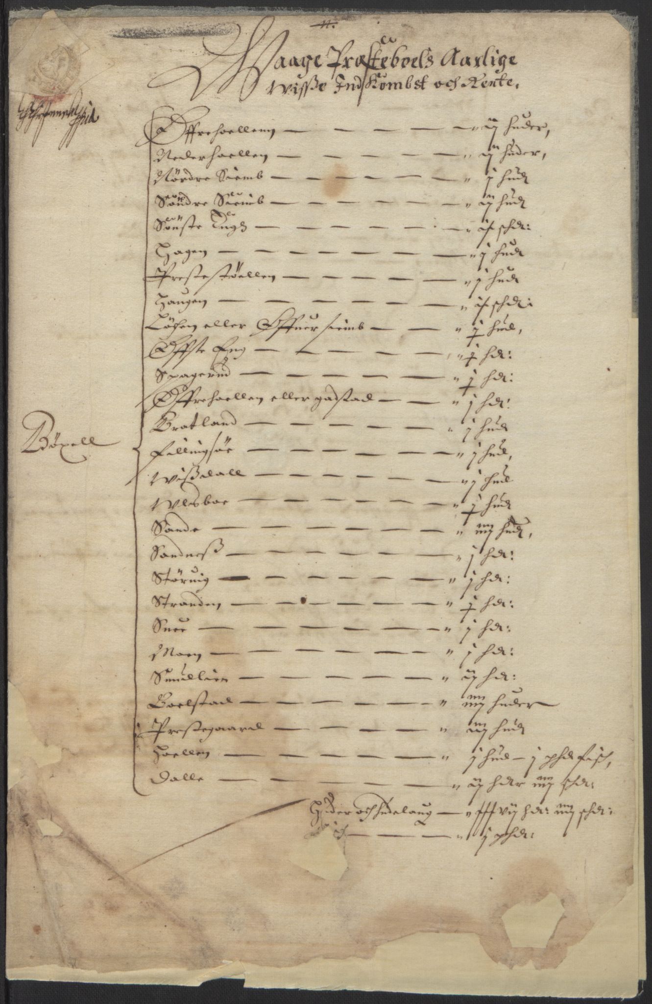 Rentekammeret inntil 1814, Realistisk ordnet avdeling, AV/RA-EA-4070/L/L0010/0005: Oppland lagdømme: / Jordebøker for prestebolene, 1661