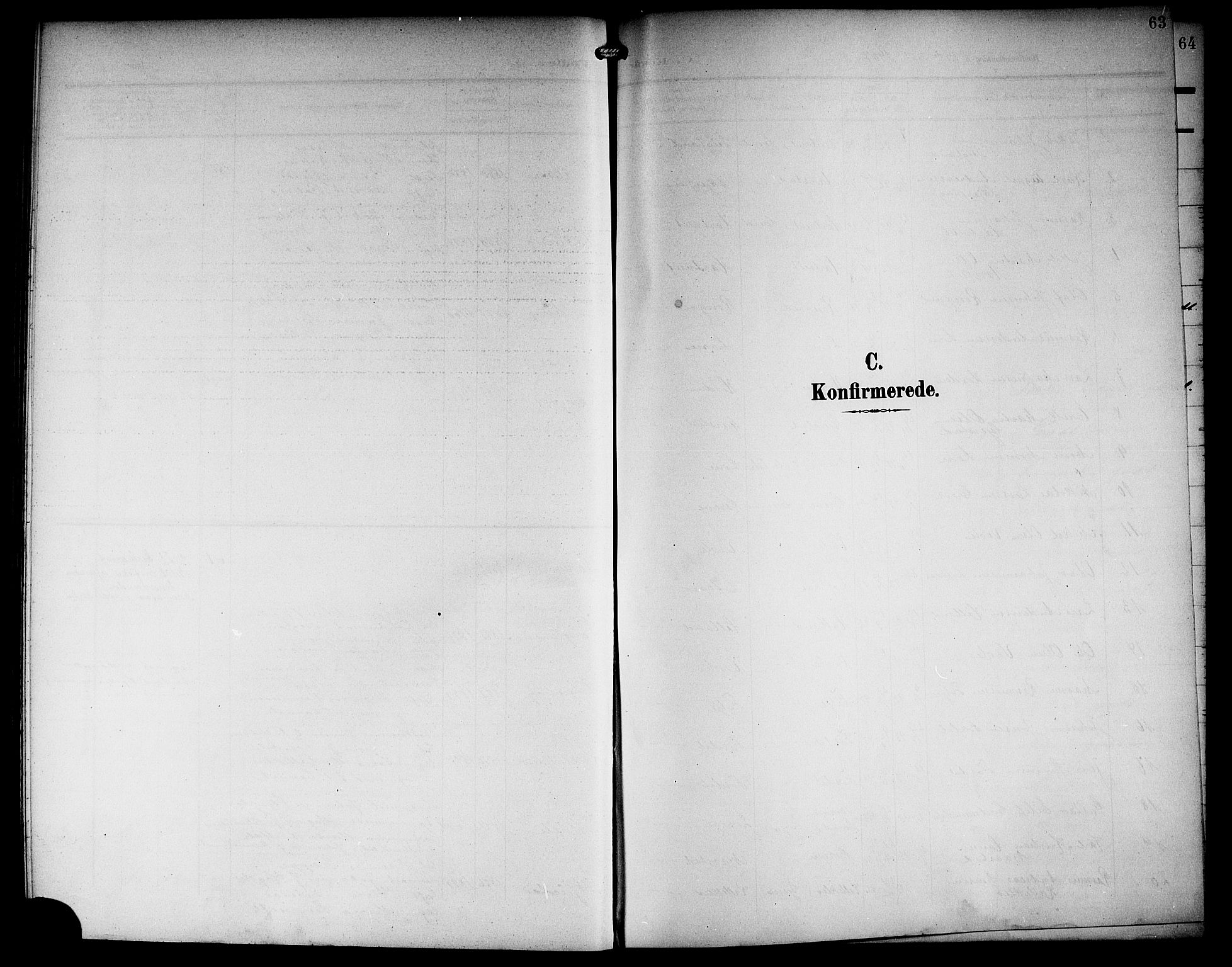 Haus sokneprestembete, SAB/A-75601/H/Hab: Klokkerbok nr. C 4, 1907-1922, s. 63