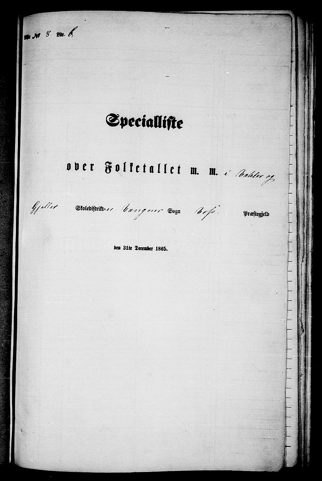 RA, Folketelling 1865 for 1235P Voss prestegjeld, 1865, s. 195