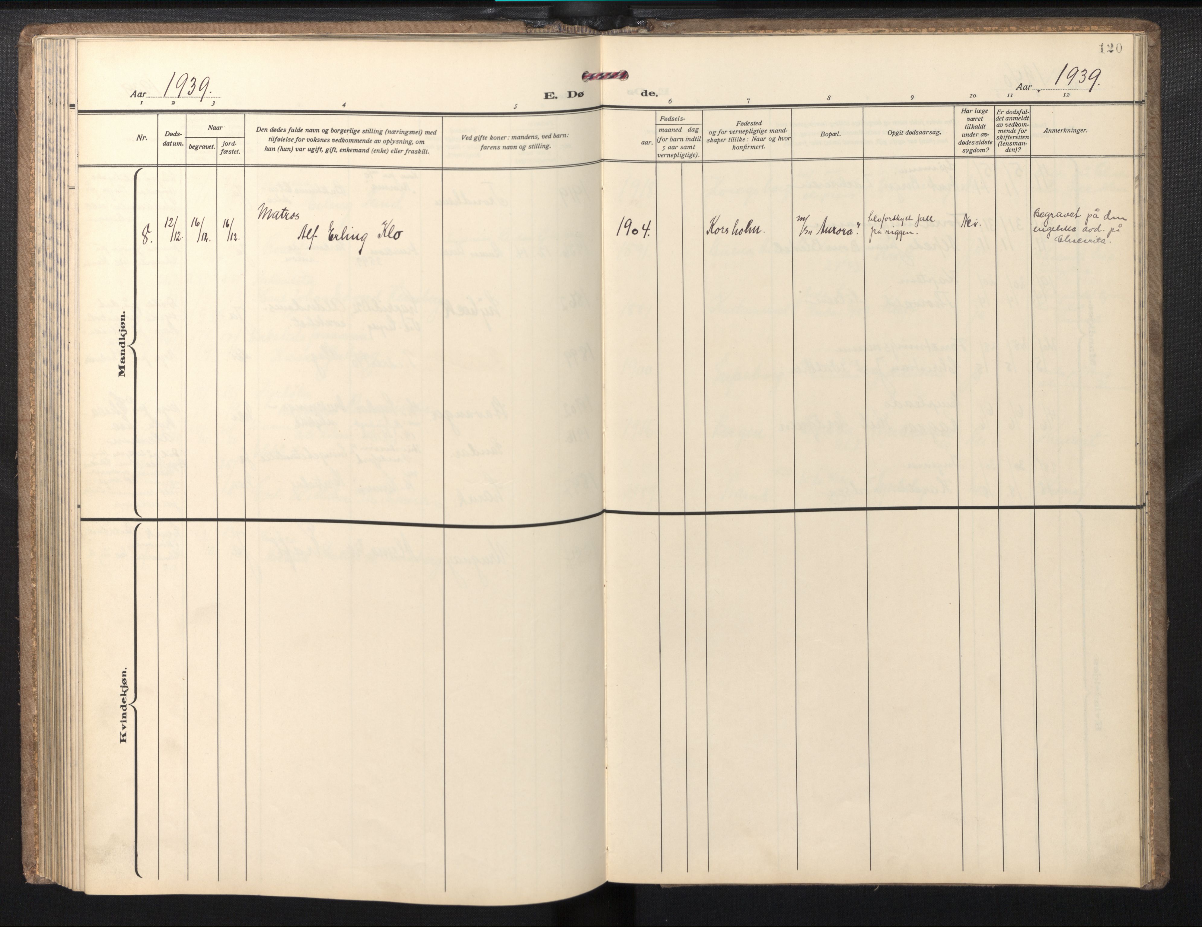 Den norske sjømannsmisjon i utlandet/Syd-Amerika (Buenos Aires m.fl.), AV/SAB-SAB/PA-0118/H/Ha/L0004: Ministerialbok nr. A 4, 1938-1978, s. 119b-120a