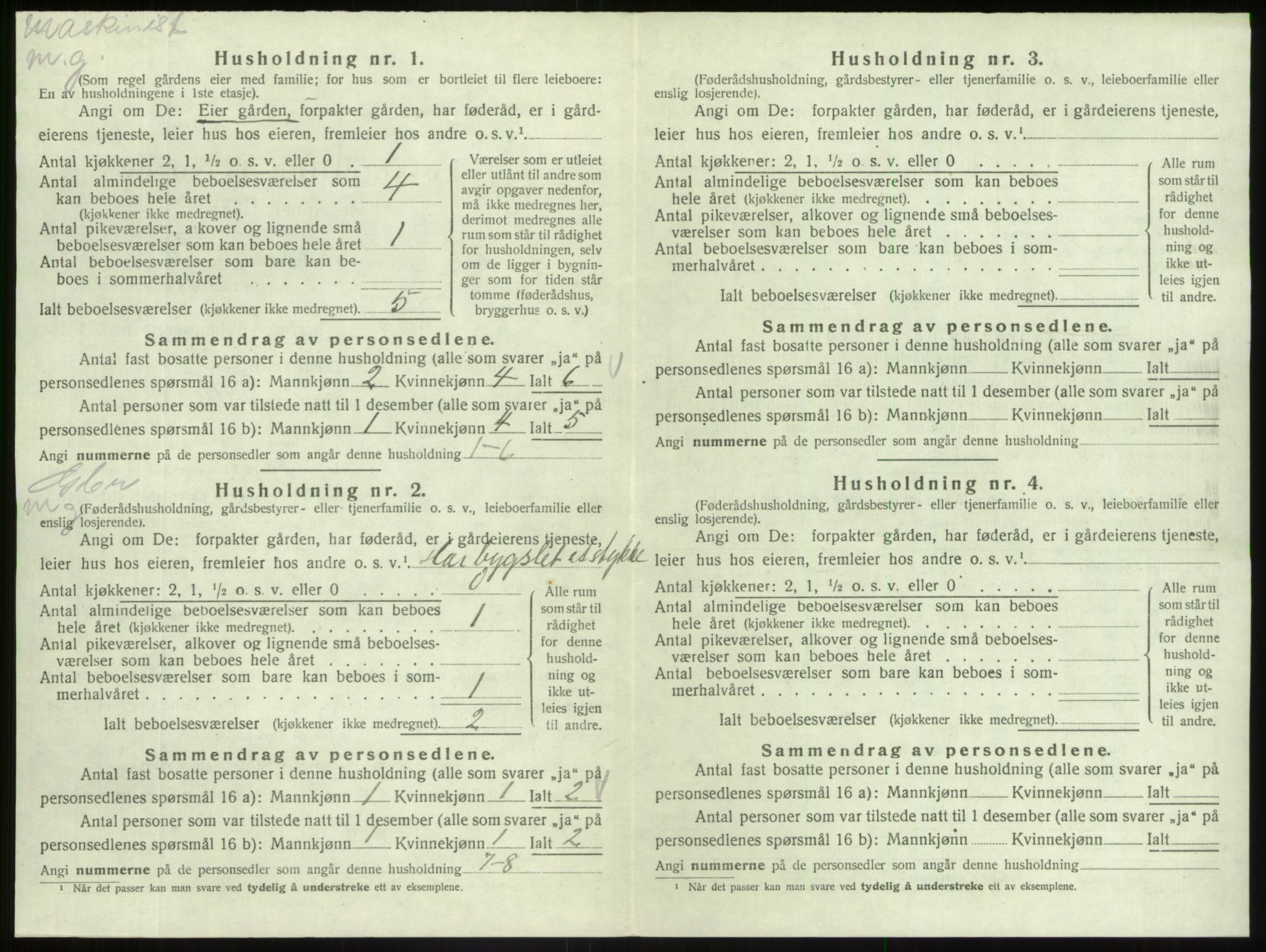 SAB, Folketelling 1920 for 1429 Fjaler herred, 1920, s. 1052