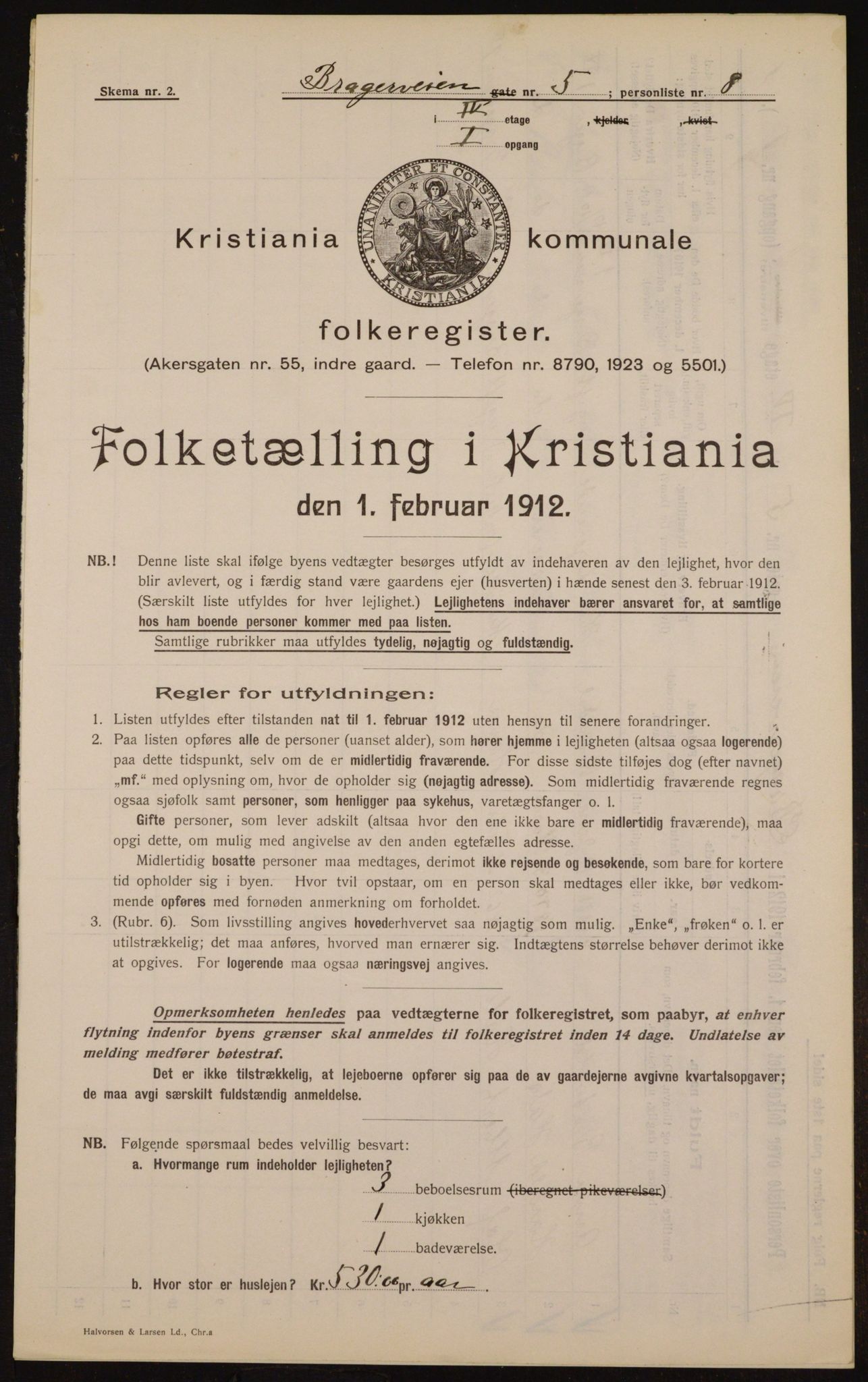 OBA, Kommunal folketelling 1.2.1912 for Kristiania, 1912, s. 7967