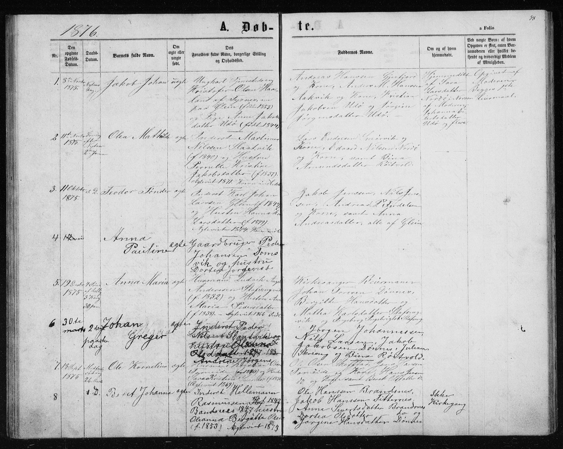 Ministerialprotokoller, klokkerbøker og fødselsregistre - Nordland, SAT/A-1459/835/L0531: Klokkerbok nr. 835C03, 1865-1877, s. 48