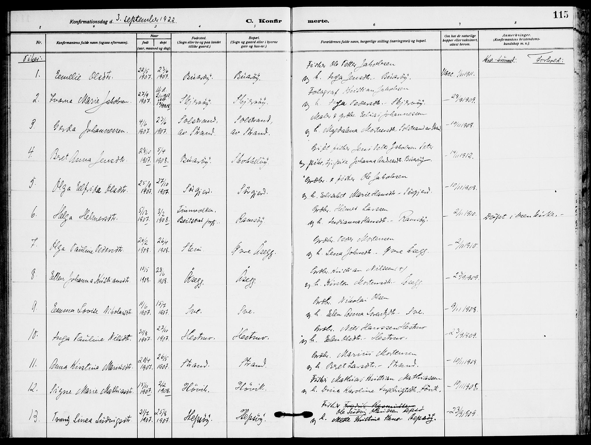 Ministerialprotokoller, klokkerbøker og fødselsregistre - Sør-Trøndelag, SAT/A-1456/658/L0724: Ministerialbok nr. 658A03, 1912-1924, s. 115