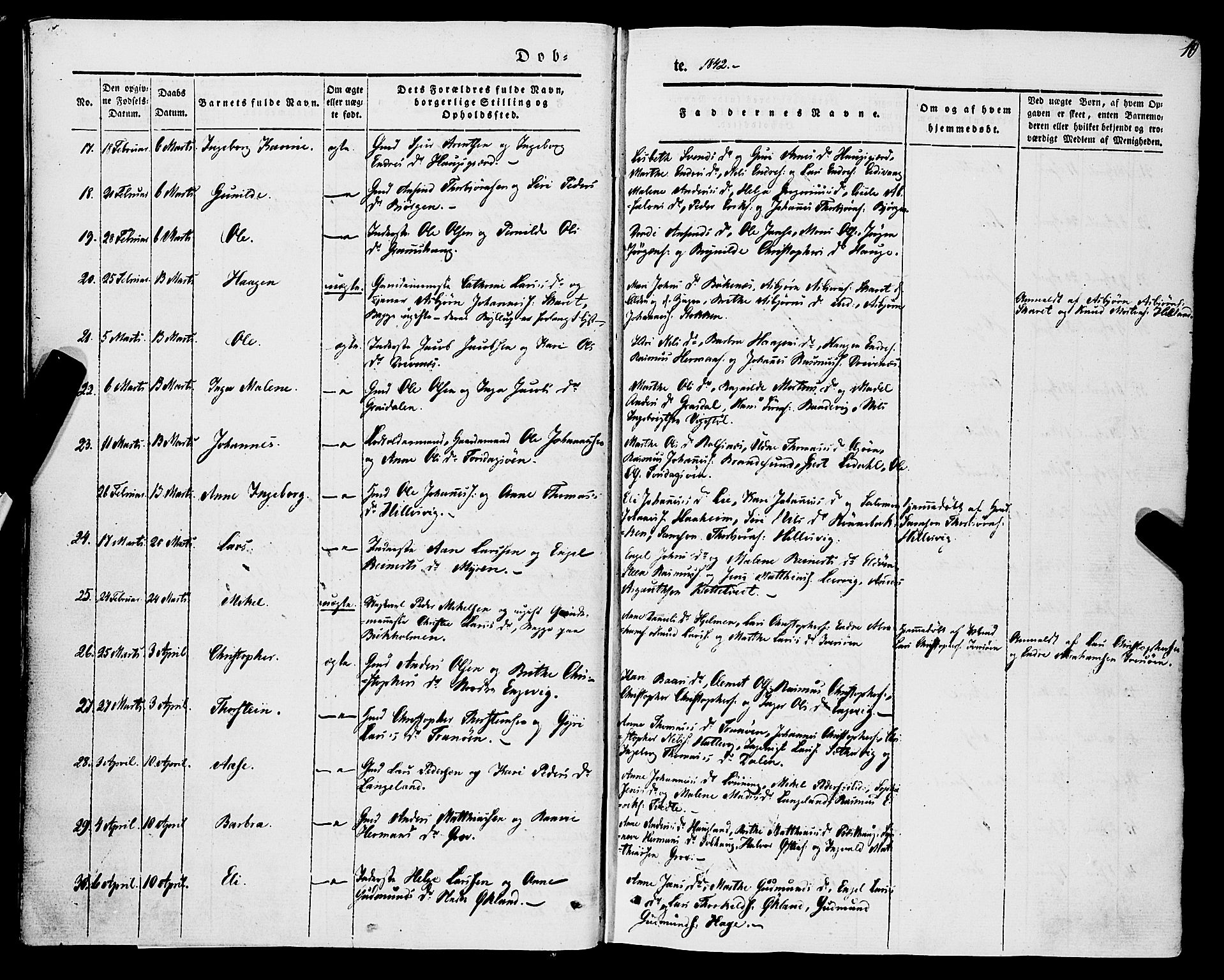 Stord sokneprestembete, AV/SAB-A-78201/H/Haa: Ministerialbok nr. A 7, 1841-1861, s. 10