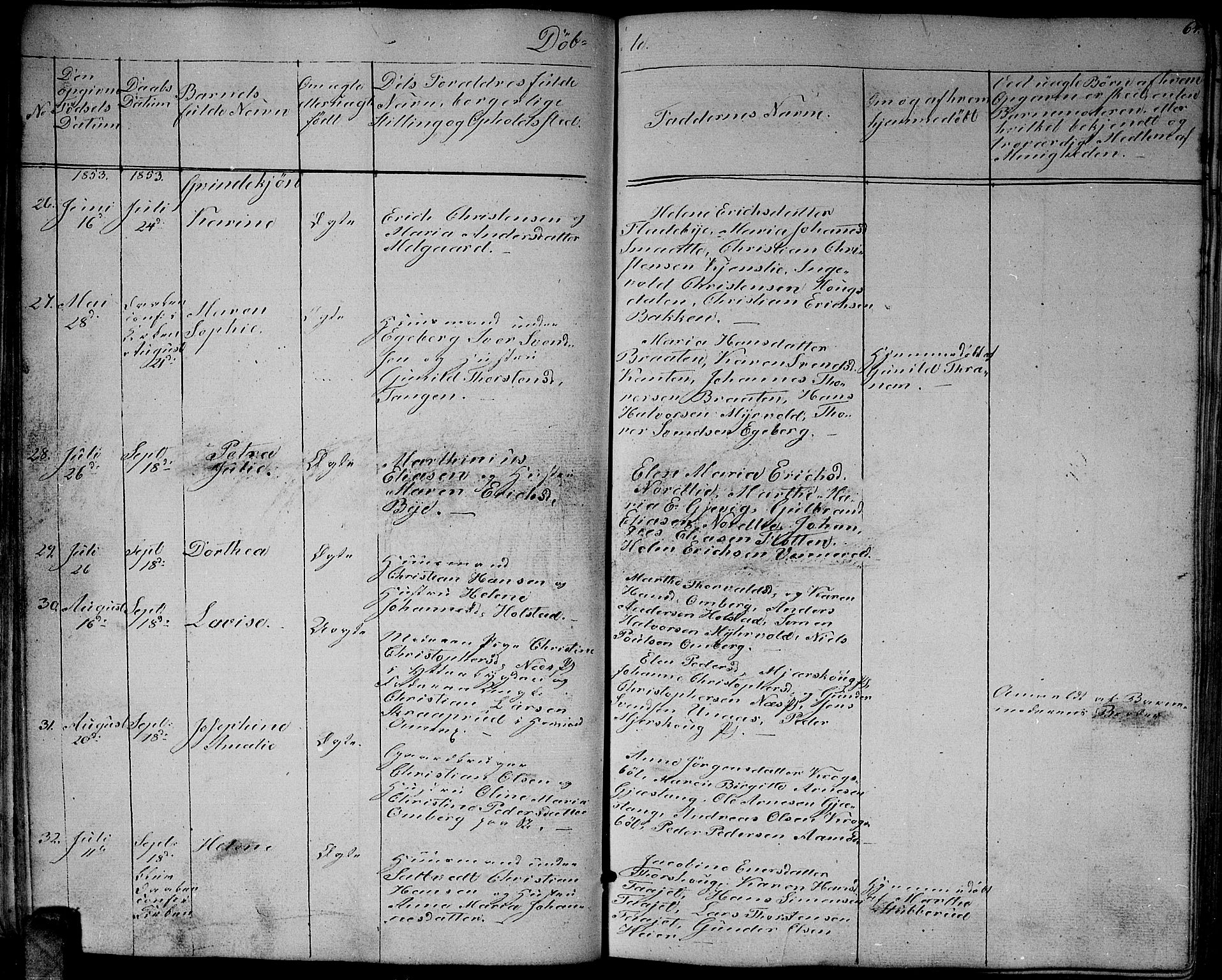 Enebakk prestekontor Kirkebøker, SAO/A-10171c/G/Ga/L0004: Klokkerbok nr. I 4, 1850-1866, s. 64
