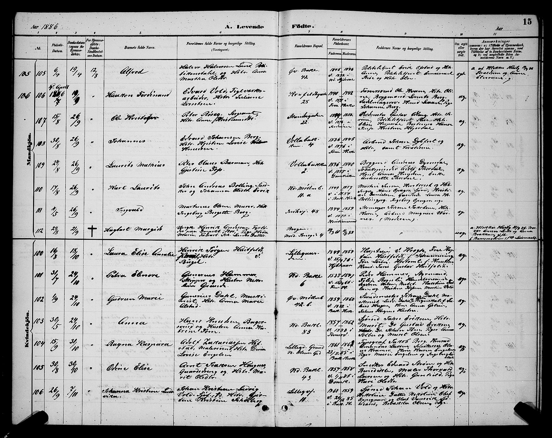 Ministerialprotokoller, klokkerbøker og fødselsregistre - Sør-Trøndelag, SAT/A-1456/604/L0222: Klokkerbok nr. 604C05, 1886-1895, s. 15