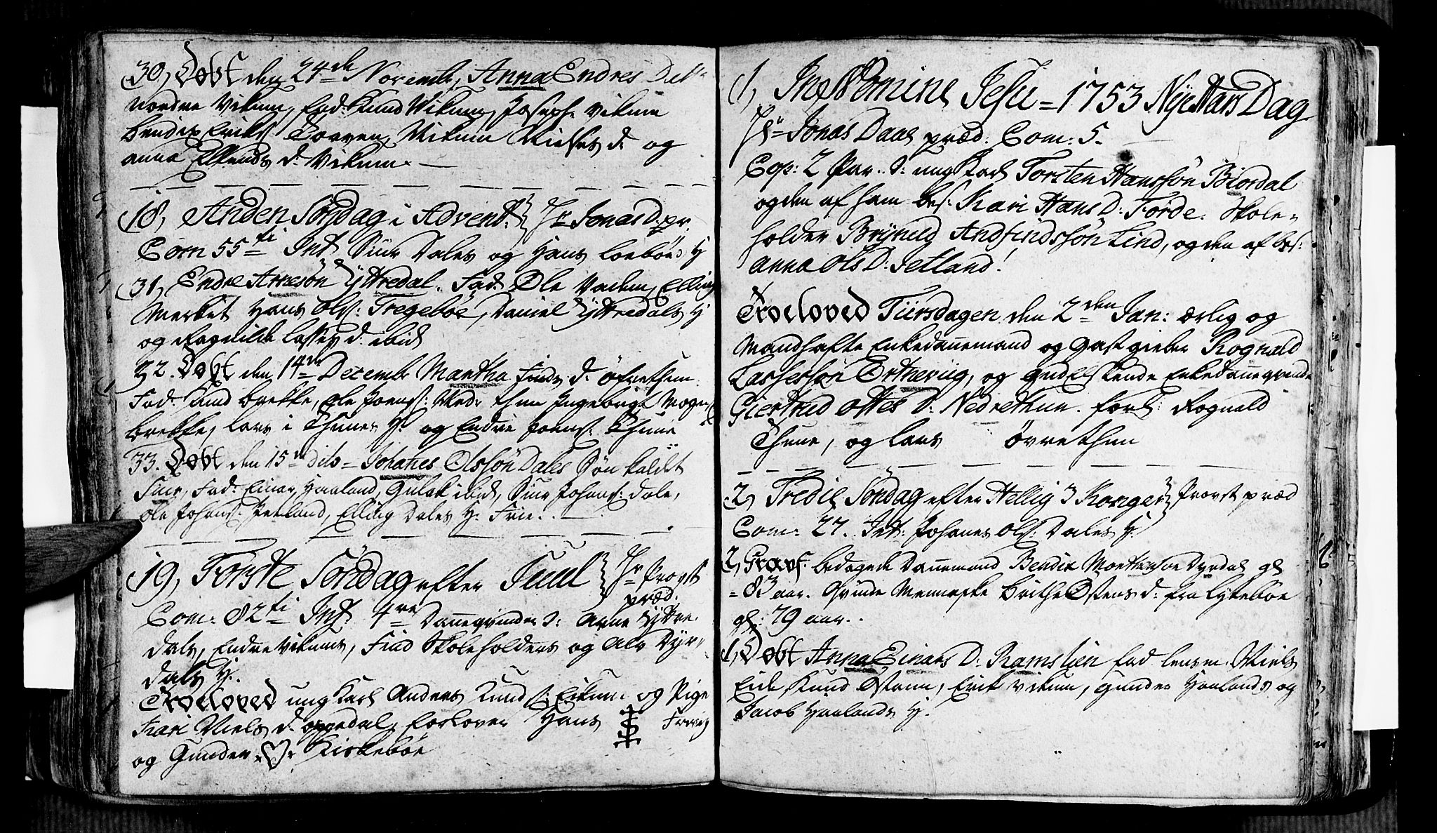 Vik sokneprestembete, SAB/A-81501: Ministerialbok nr. A 2 /3, 1740-1755