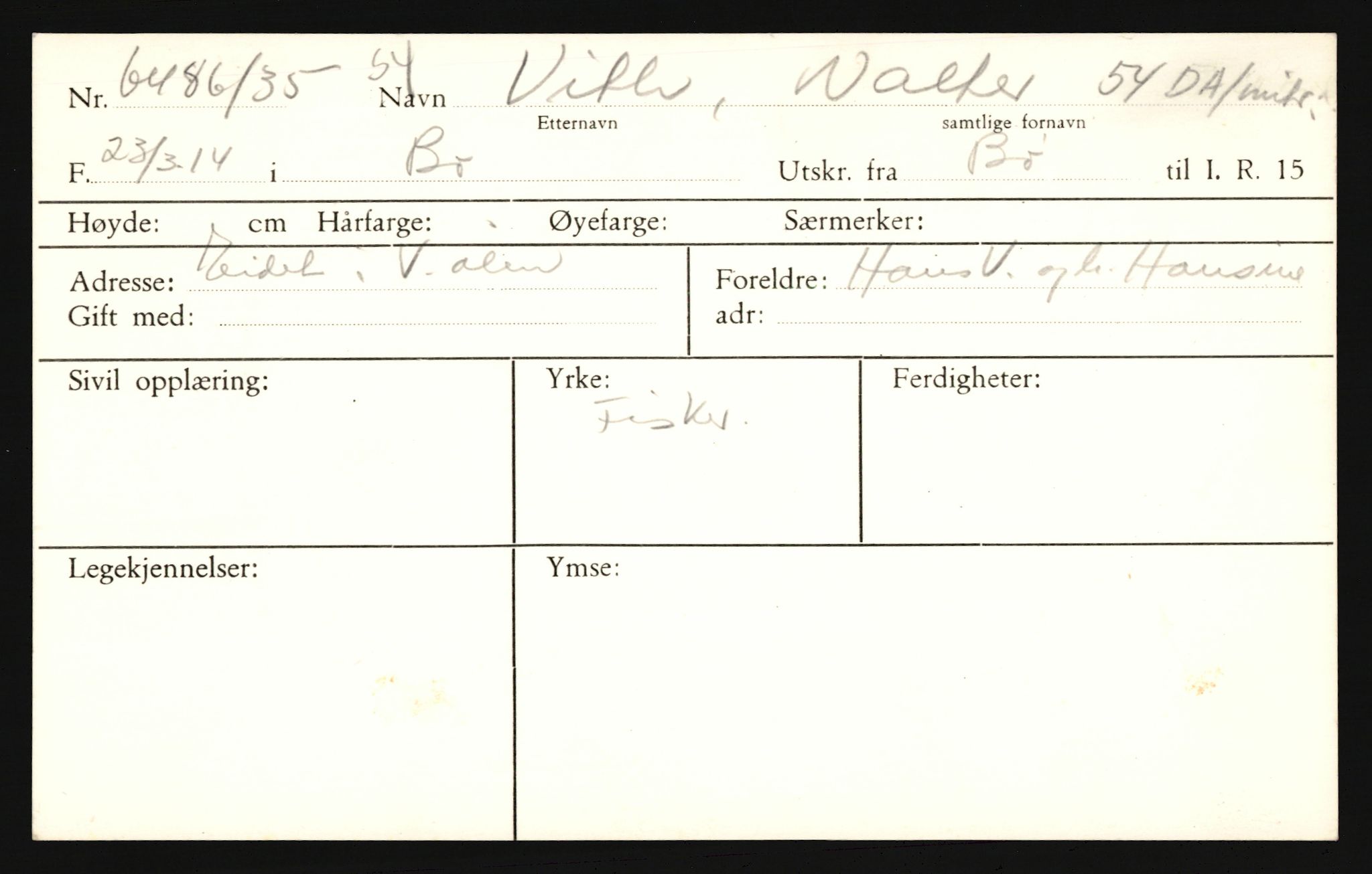 Forsvaret, Troms infanteriregiment nr. 16, AV/RA-RAFA-3146/P/Pa/L0019: Rulleblad for regimentets menige mannskaper, årsklasse 1935, 1935, s. 1247