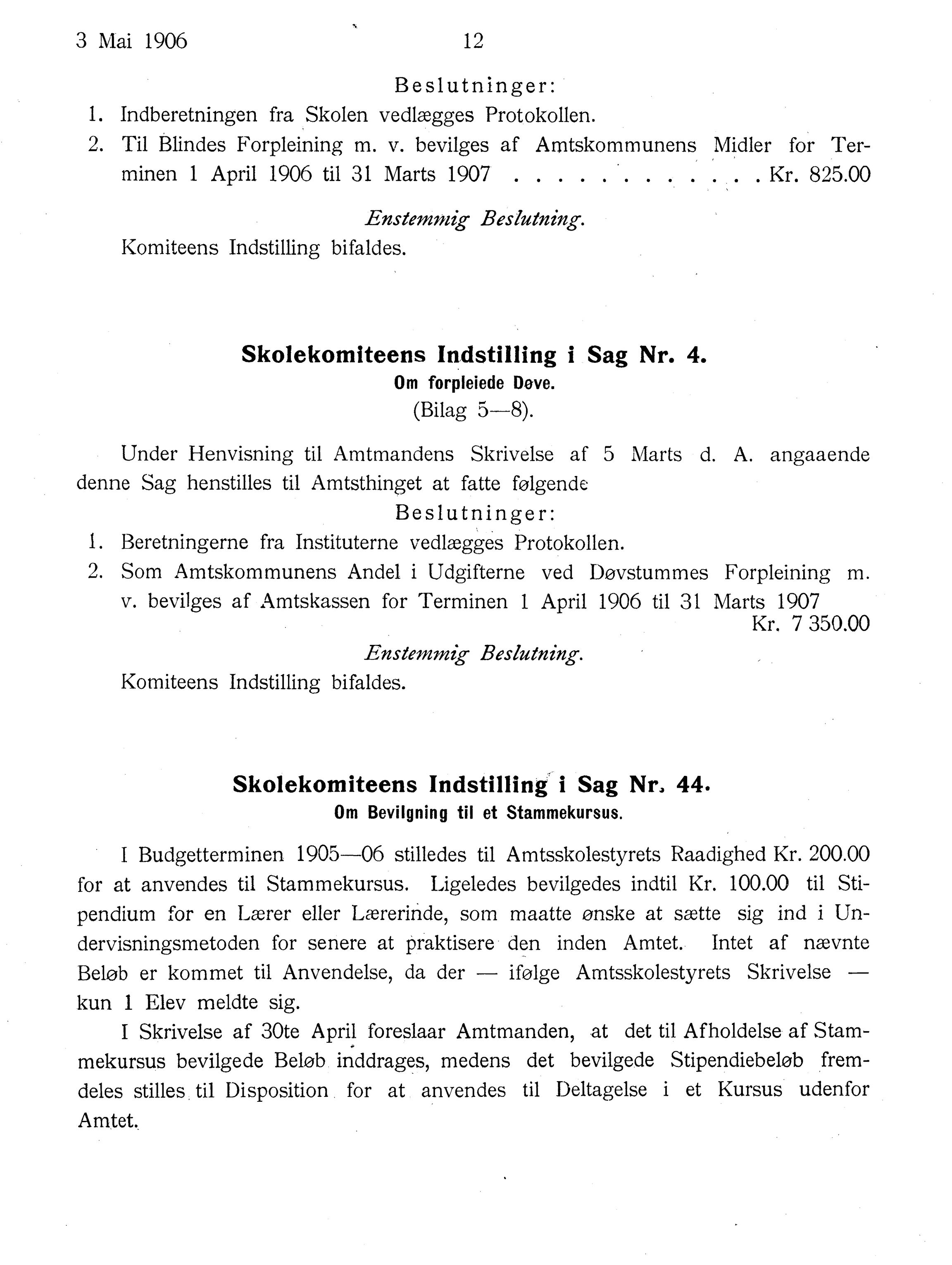 Nordland Fylkeskommune. Fylkestinget, AIN/NFK-17/176/A/Ac/L0029: Fylkestingsforhandlinger 1906, 1906