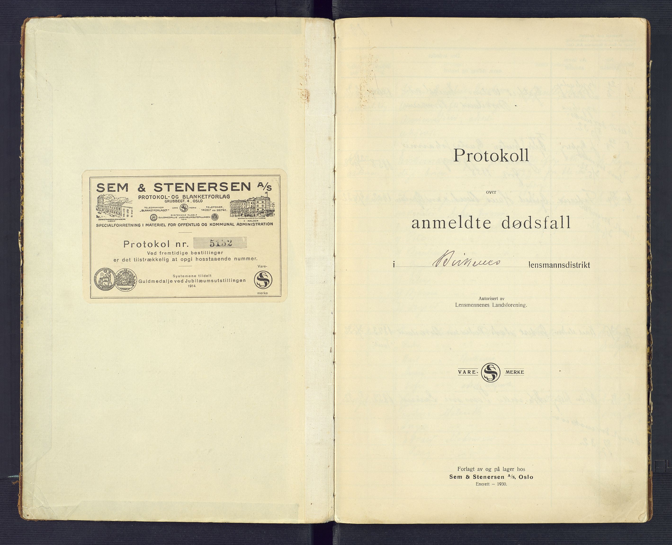 Birkenes lensmannskontor, SAK/1241-0004/F/Fe/L0001/0003: Dødsfallsprotokoller / Dødsfallsprotokoll, 1932-1944