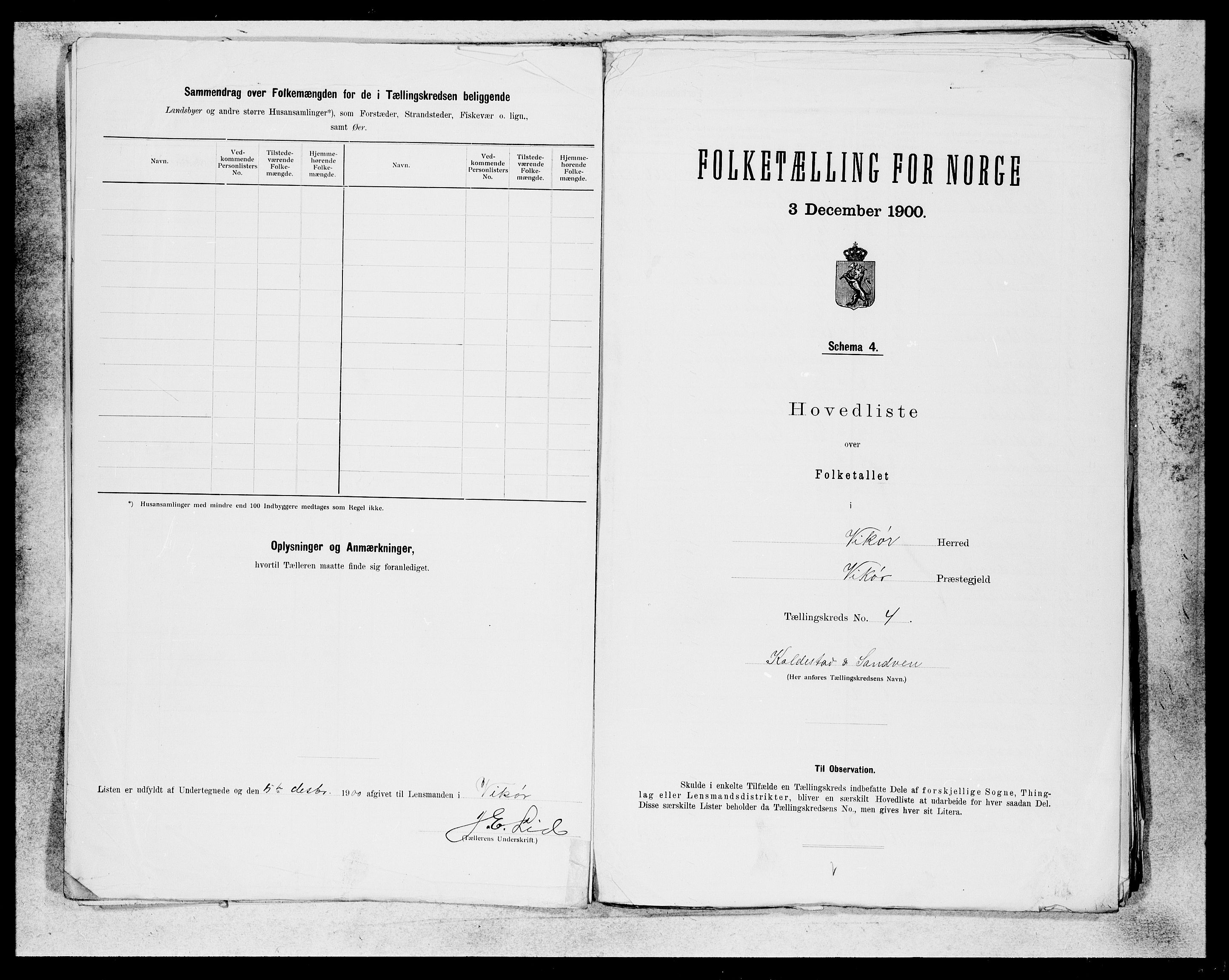 SAB, Folketelling 1900 for 1238 Kvam herred, 1900, s. 7