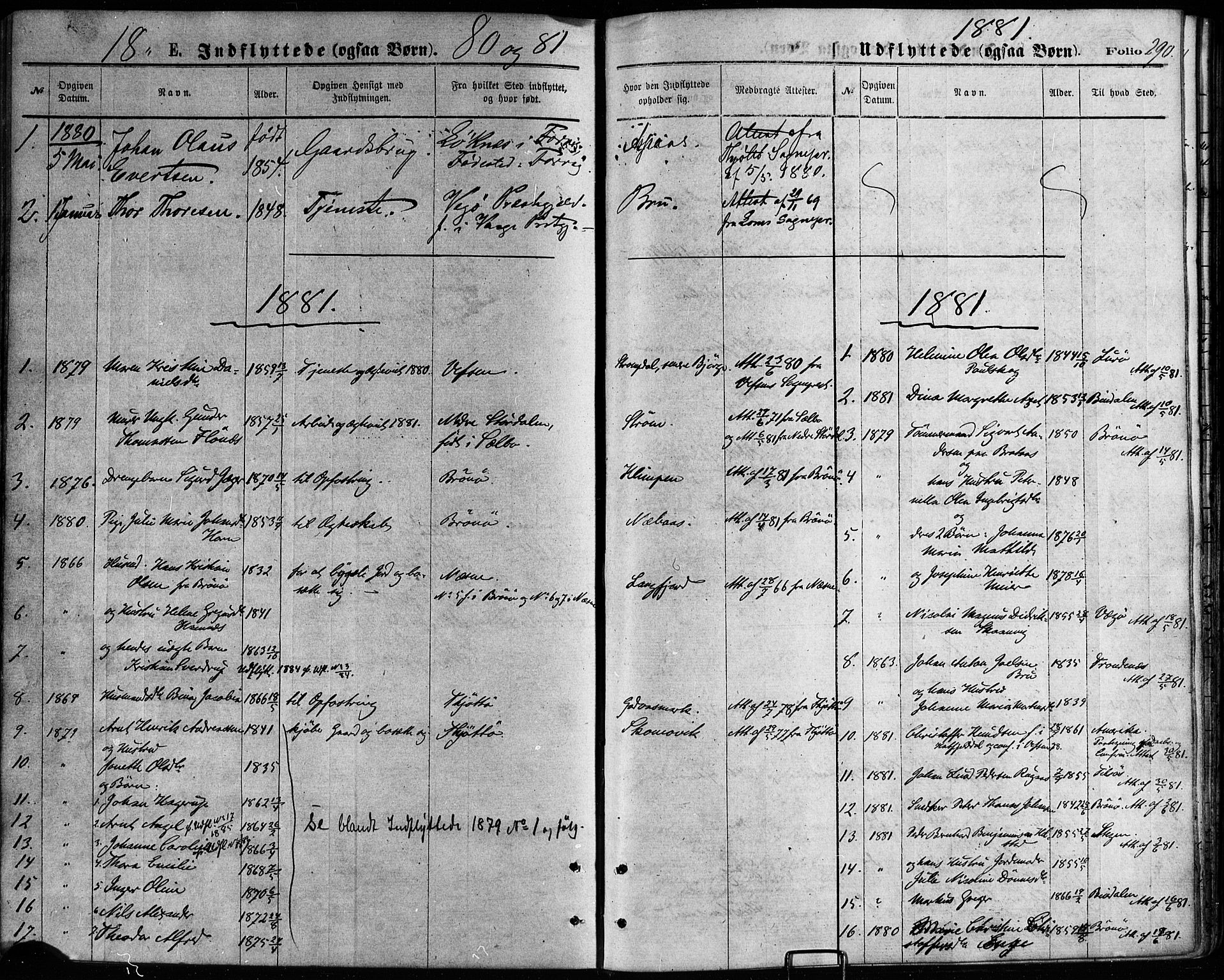 Ministerialprotokoller, klokkerbøker og fødselsregistre - Nordland, SAT/A-1459/814/L0225: Ministerialbok nr. 814A06, 1875-1885, s. 290