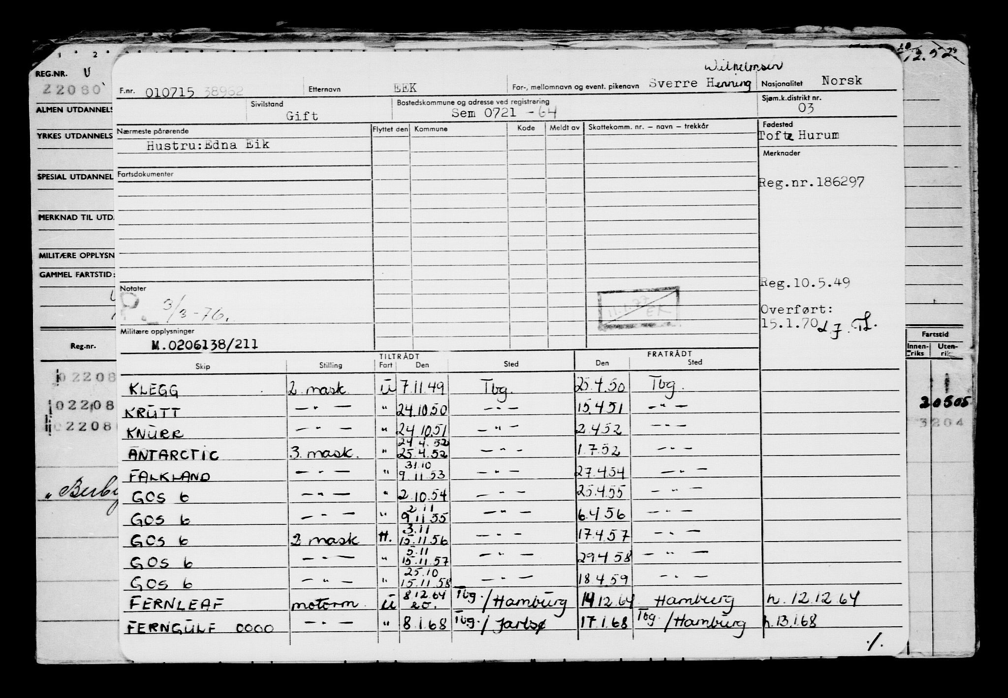 Direktoratet for sjømenn, AV/RA-S-3545/G/Gb/L0131: Hovedkort, 1915, s. 1