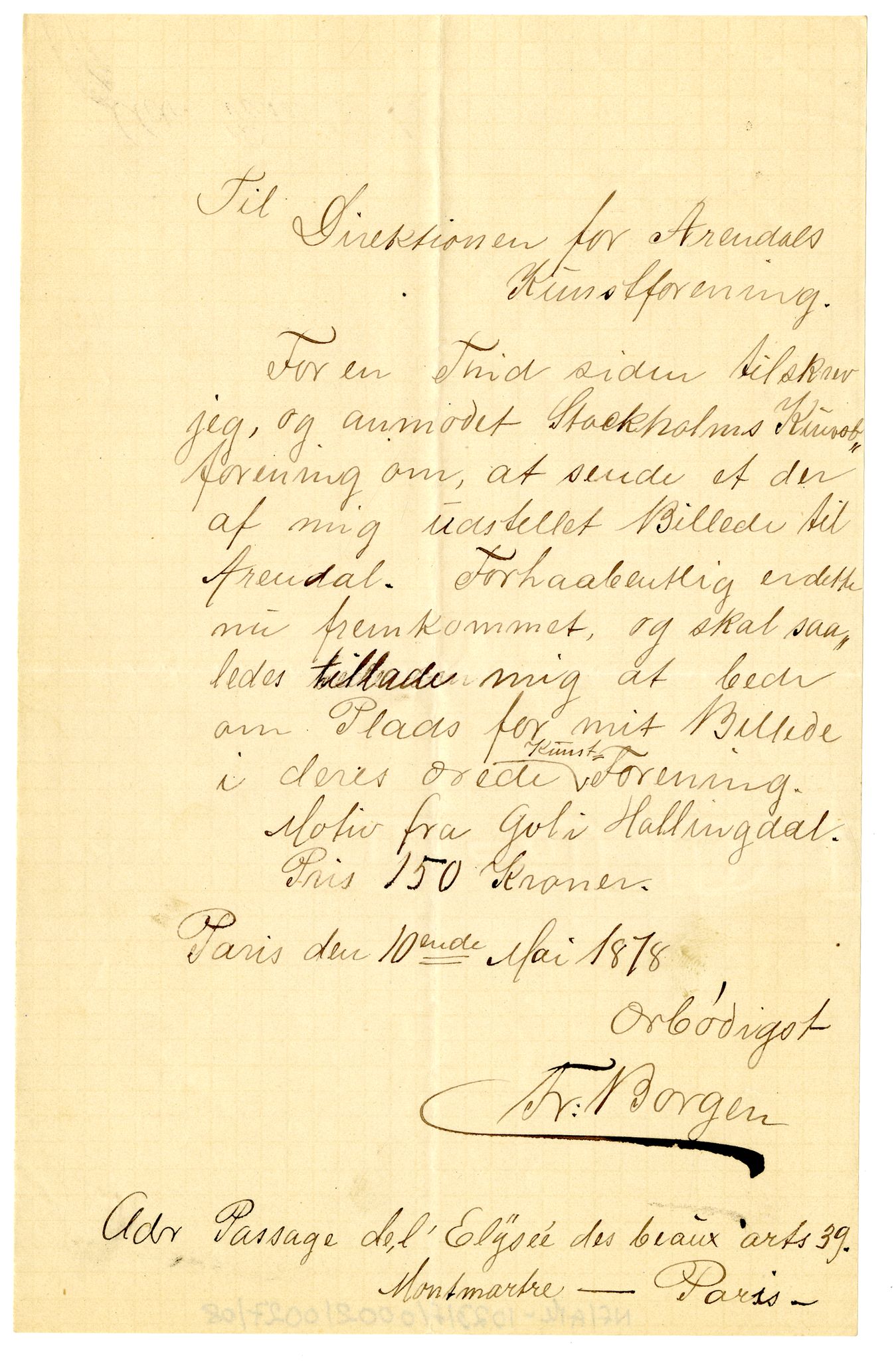 Diderik Maria Aalls brevsamling, NF/Ark-1023/F/L0002: D.M. Aalls brevsamling. B - C, 1799-1889, s. 145