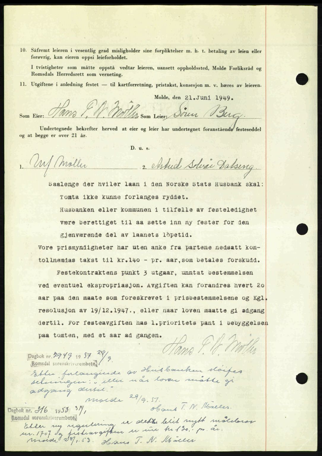 Romsdal sorenskriveri, AV/SAT-A-4149/1/2/2C: Pantebok nr. A30, 1949-1949, Dagboknr: 1744/1949