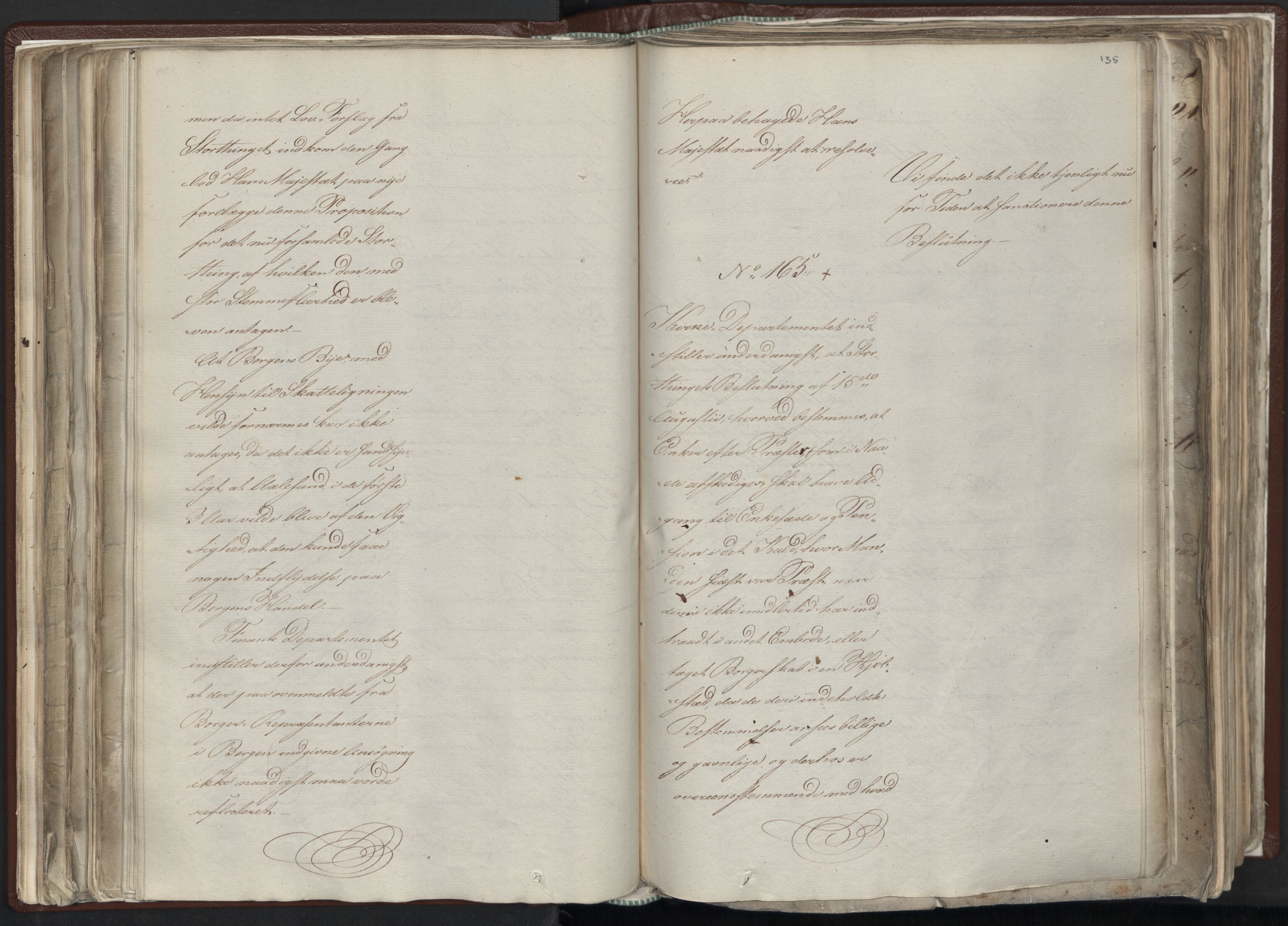Statsrådssekretariatet, AV/RA-S-1001/A/Ab/L0012: Kgl. res. nr. 5679-6008 II, 1821, s. 134b-135a