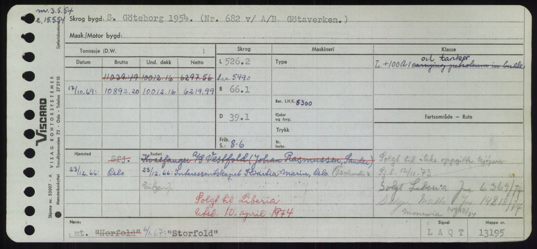 Sjøfartsdirektoratet med forløpere, Skipsmålingen, RA/S-1627/H/Hd/L0036: Fartøy, St, s. 497