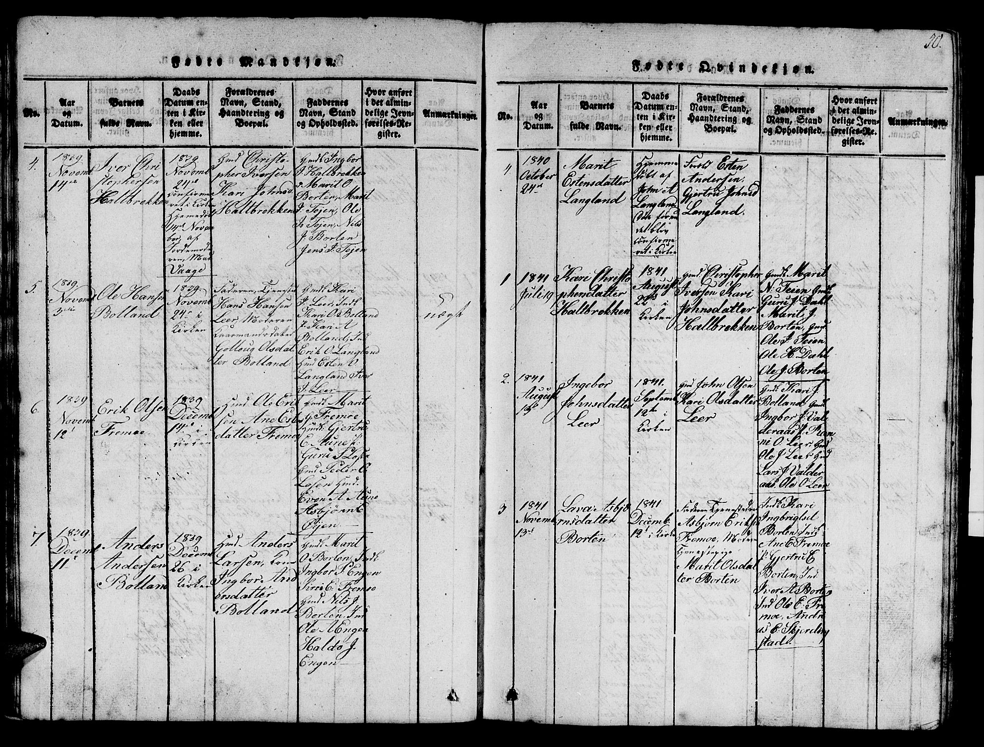 Ministerialprotokoller, klokkerbøker og fødselsregistre - Sør-Trøndelag, AV/SAT-A-1456/693/L1121: Klokkerbok nr. 693C02, 1816-1869, s. 50