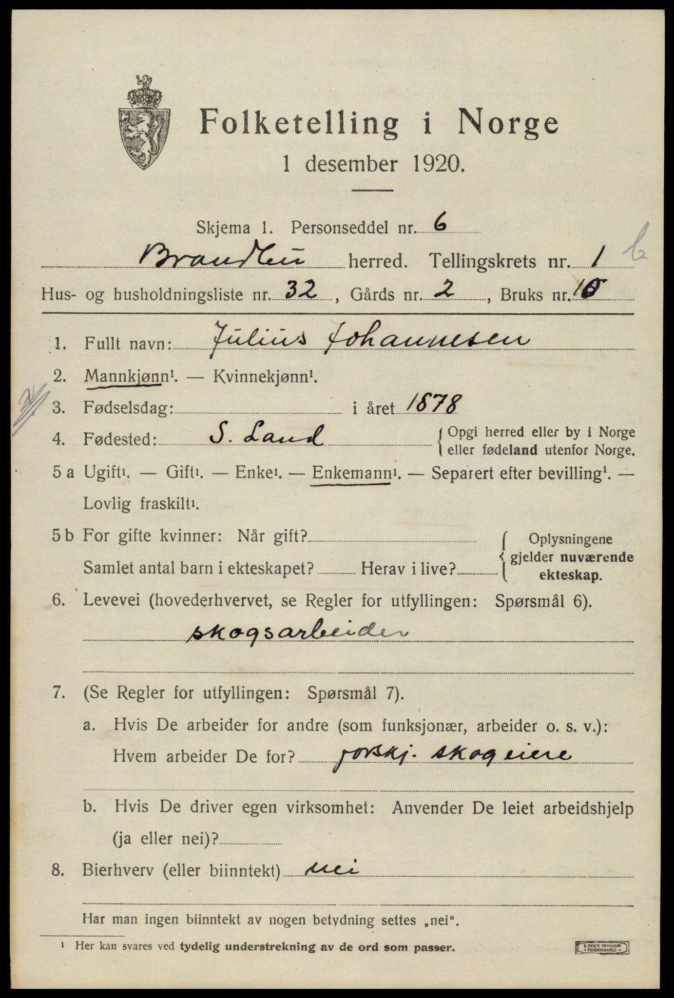 SAH, Folketelling 1920 for 0535 Brandbu herred, 1920, s. 3475