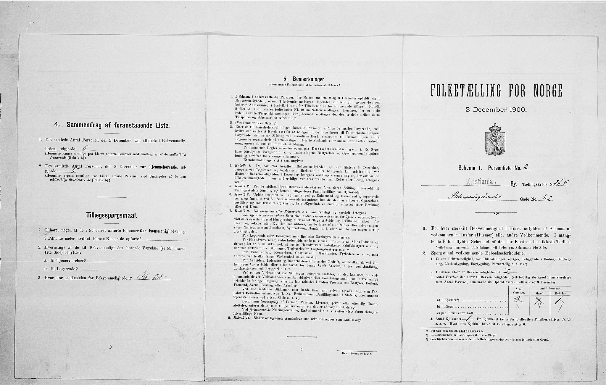 SAO, Folketelling 1900 for 0301 Kristiania kjøpstad, 1900, s. 81390