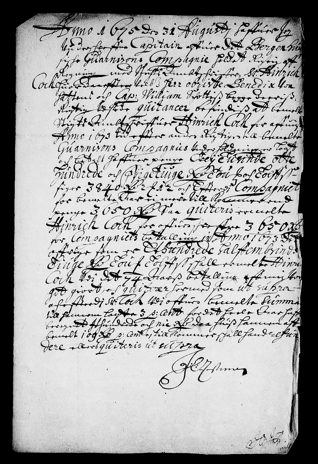 Rentekammeret inntil 1814, Reviderte regnskaper, Stiftamtstueregnskaper, Bergen stiftamt, AV/RA-EA-6043/R/Rc/L0039: Bergen stiftamt, 1674-1679