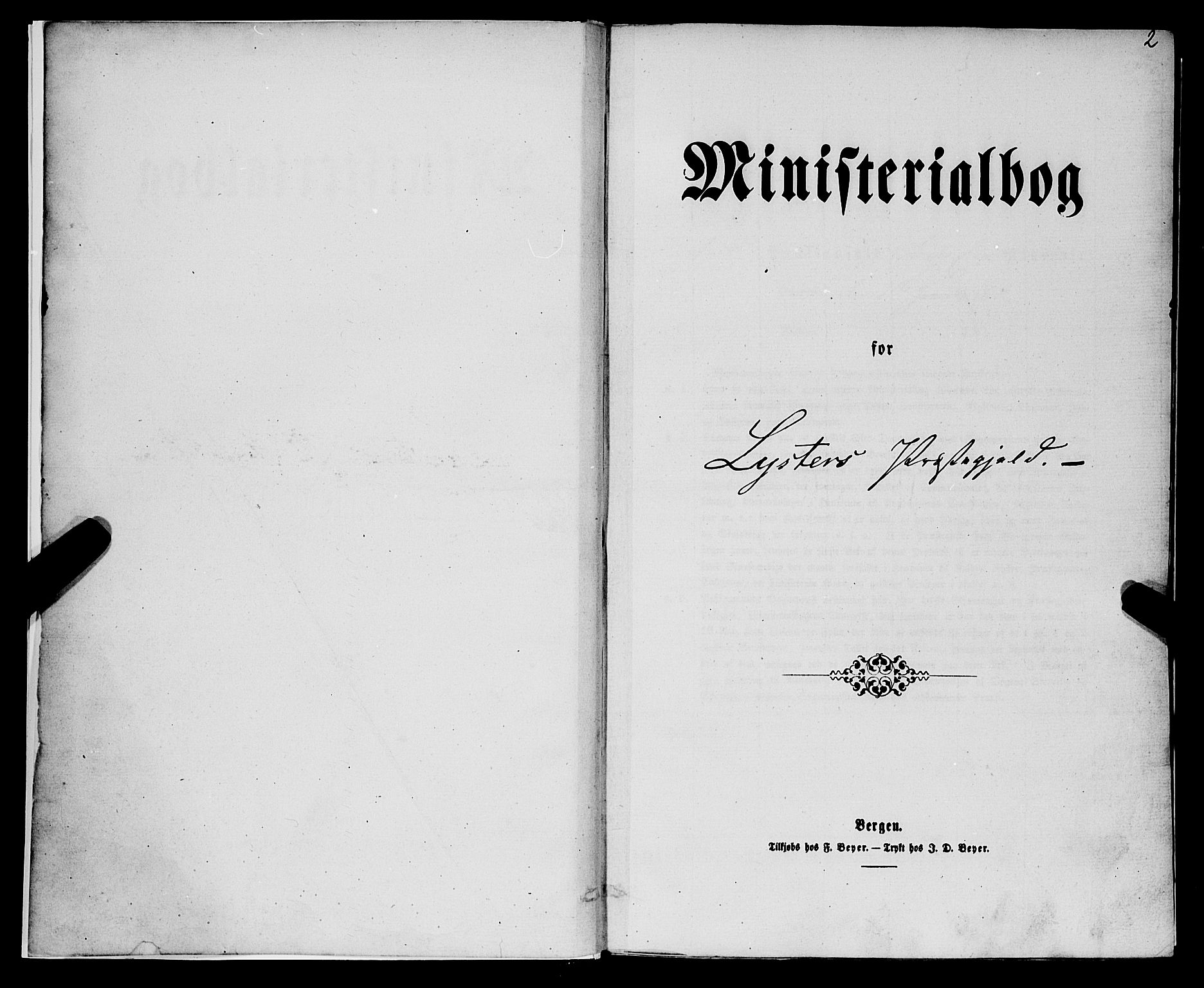 Luster sokneprestembete, SAB/A-81101/H/Haa/Haaa/L0008: Ministerialbok nr. A 8, 1860-1870, s. 2