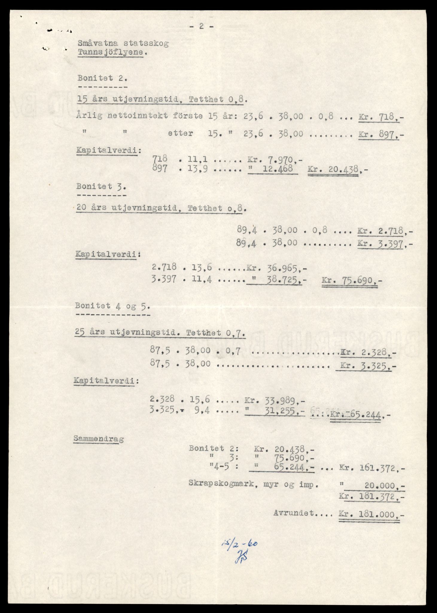 Statskog Trøndelag / Møre, AV/SAT-A-4532/1/D/Da/L0336/0007: Sakarkiv / Vassdragsreguleringer m.m. - Kraftverkene Øvre Namsen, diverse (grunnerstatninger), 1957-1963, s. 18