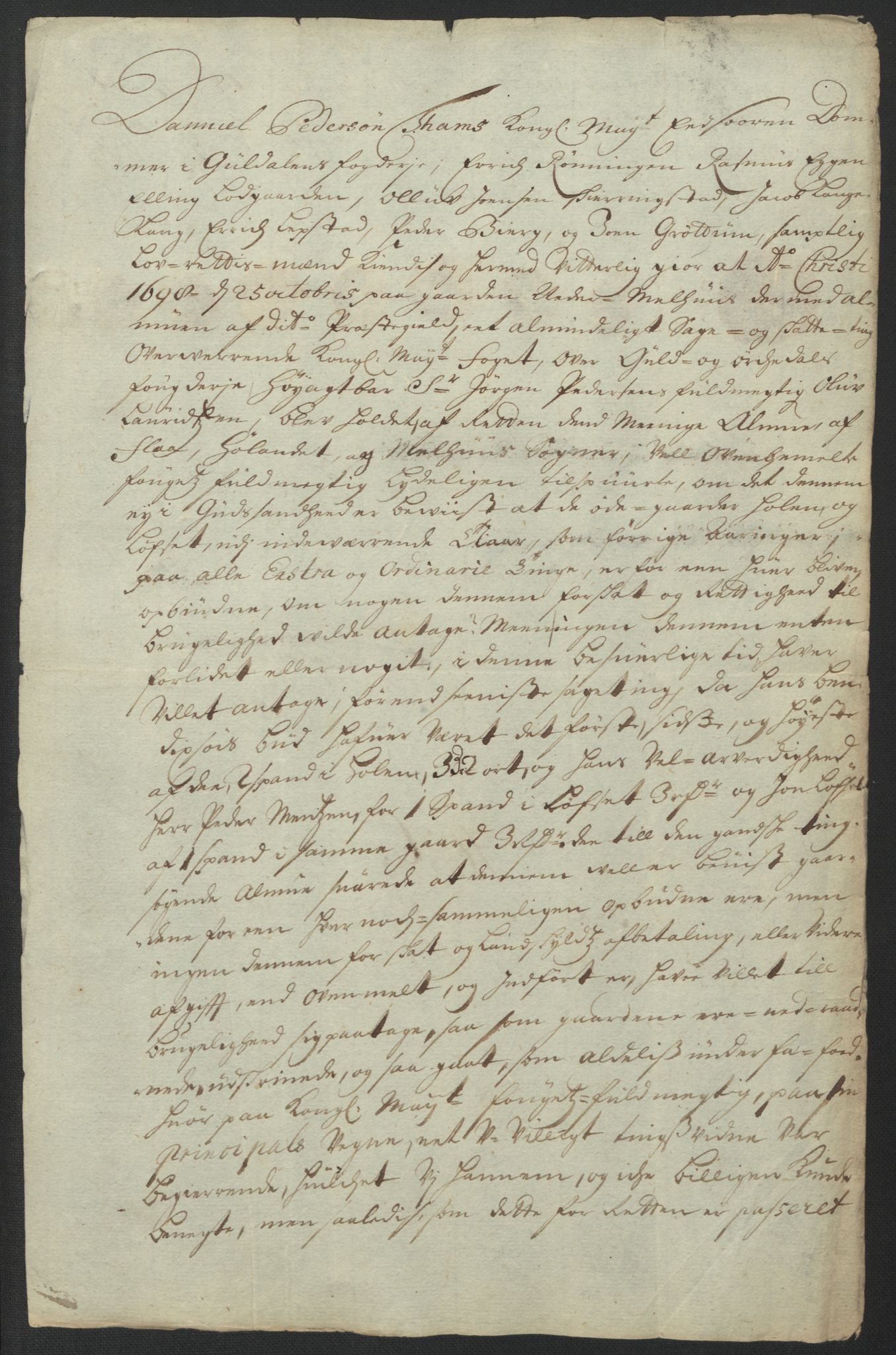 Rentekammeret inntil 1814, Reviderte regnskaper, Fogderegnskap, AV/RA-EA-4092/R60/L3948: Fogderegnskap Orkdal og Gauldal, 1698, s. 419