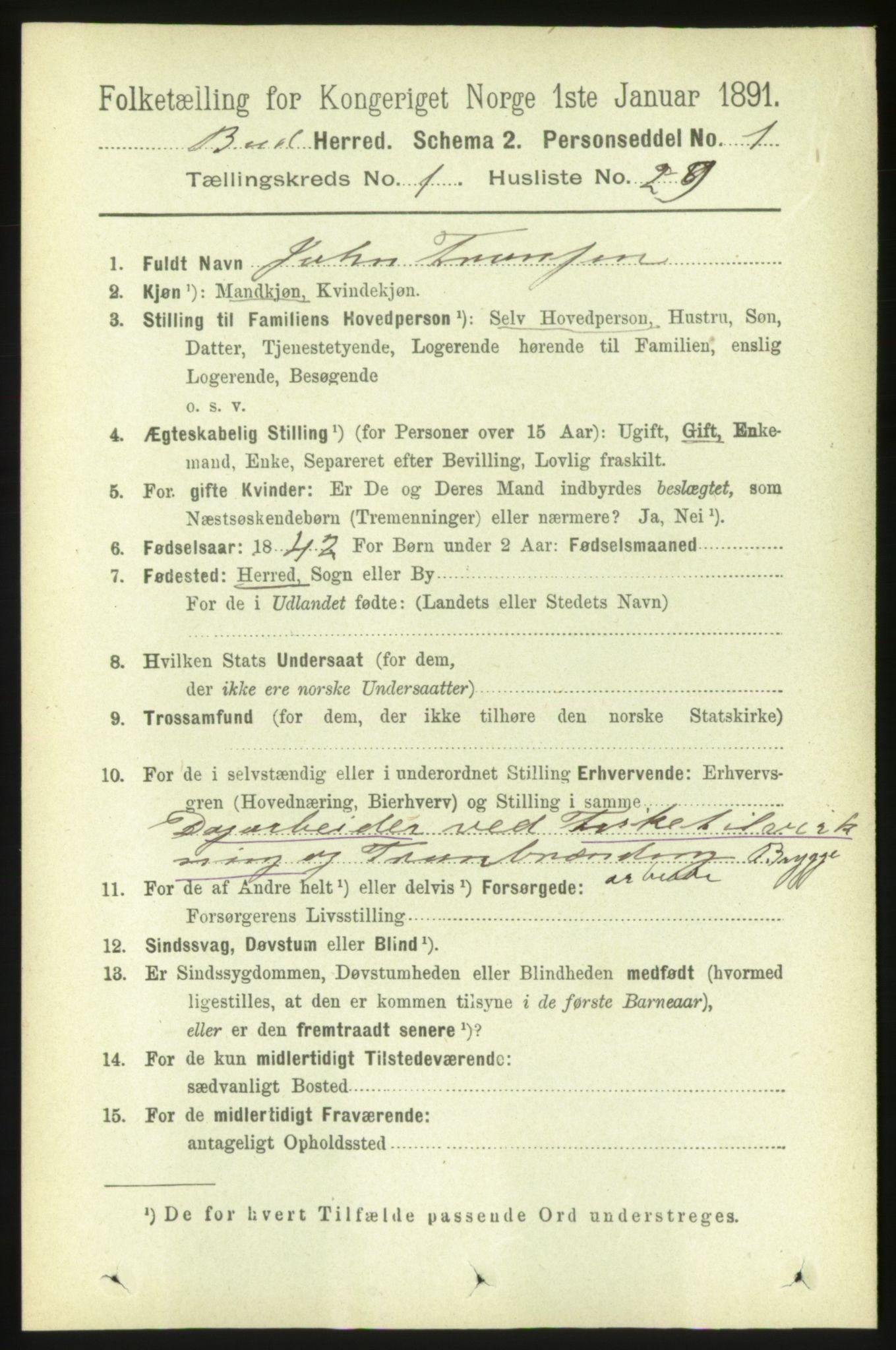 RA, Folketelling 1891 for 1549 Bud herred, 1891, s. 261
