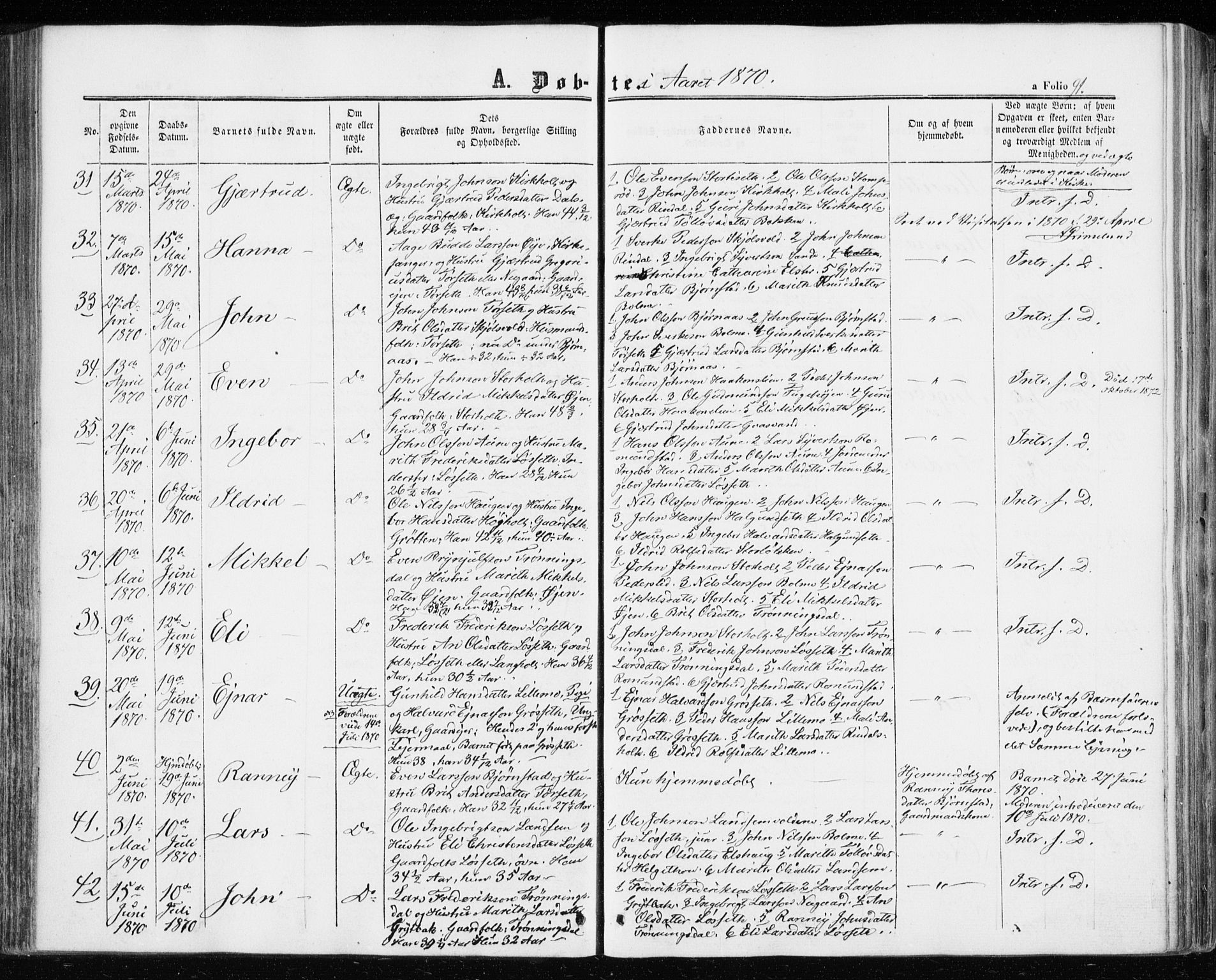 Ministerialprotokoller, klokkerbøker og fødselsregistre - Møre og Romsdal, AV/SAT-A-1454/598/L1067: Ministerialbok nr. 598A01, 1858-1871, s. 91