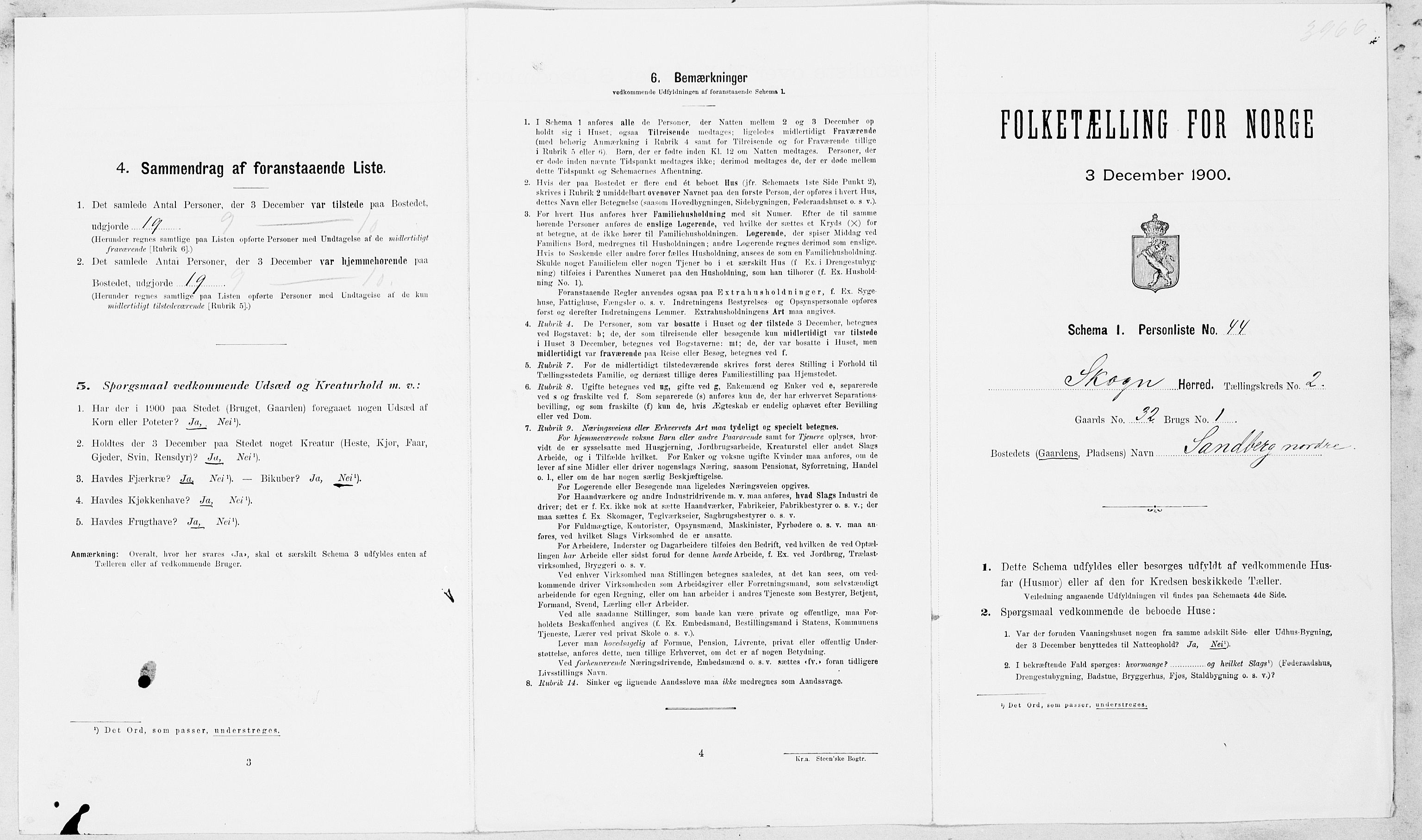 SAT, Folketelling 1900 for 1719 Skogn herred, 1900, s. 375