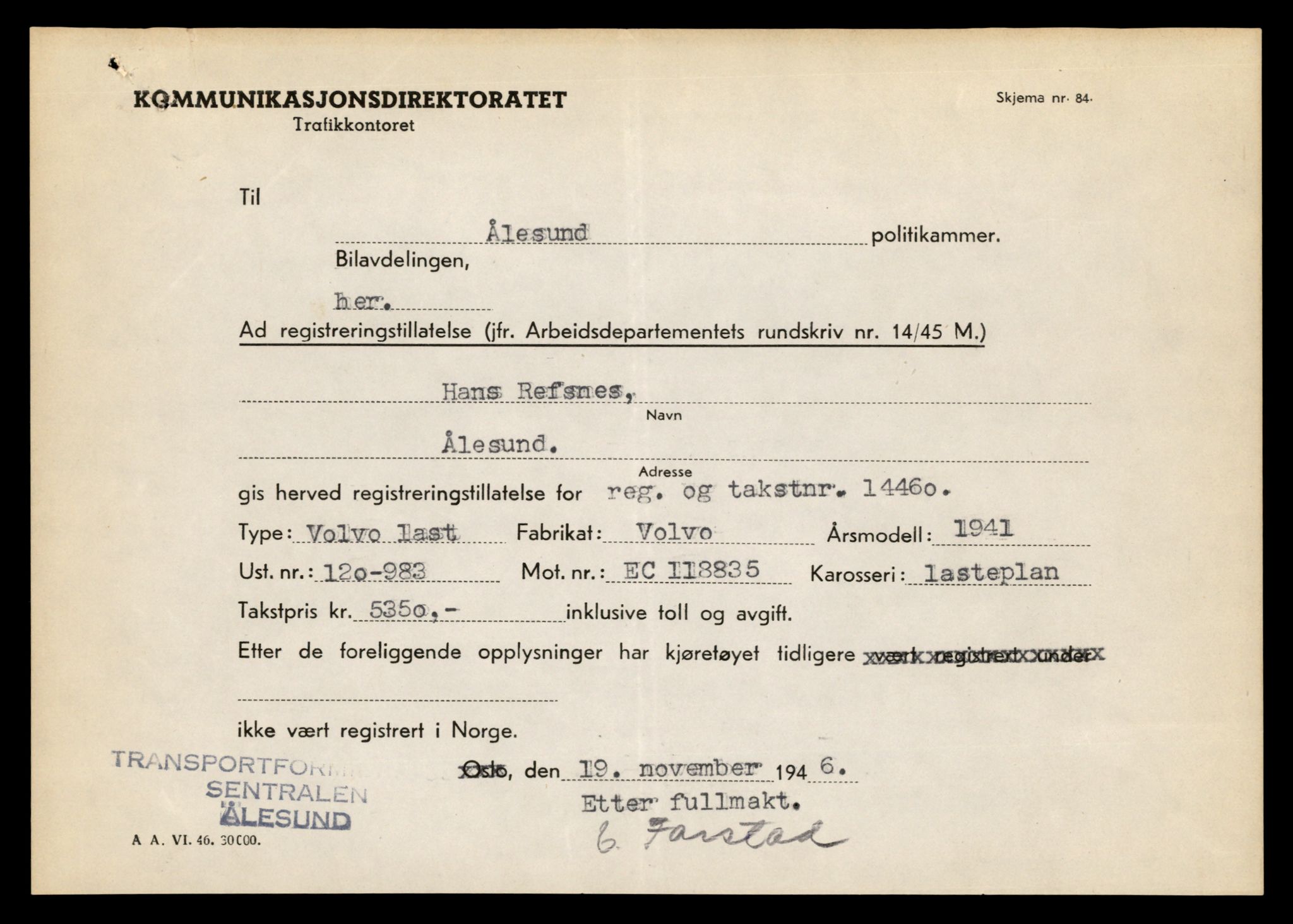 Møre og Romsdal vegkontor - Ålesund trafikkstasjon, AV/SAT-A-4099/F/Fe/L0035: Registreringskort for kjøretøy T 12653 - T 12829, 1927-1998, s. 815
