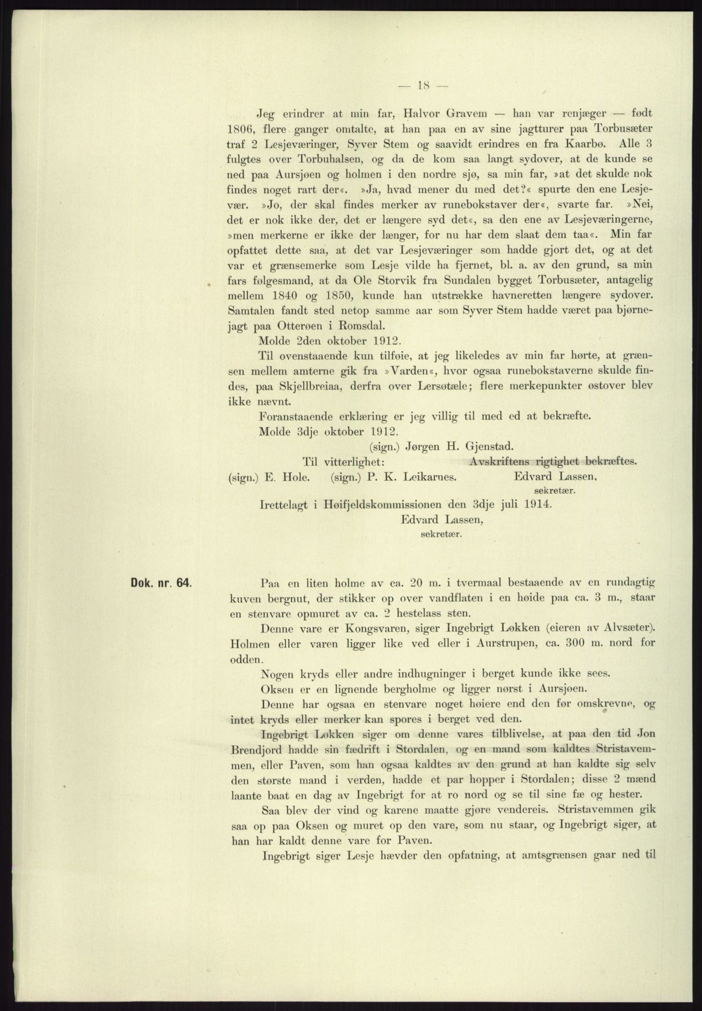 Høyfjellskommisjonen, AV/RA-S-1546/X/Xa/L0001: Nr. 1-33, 1909-1953, s. 2019