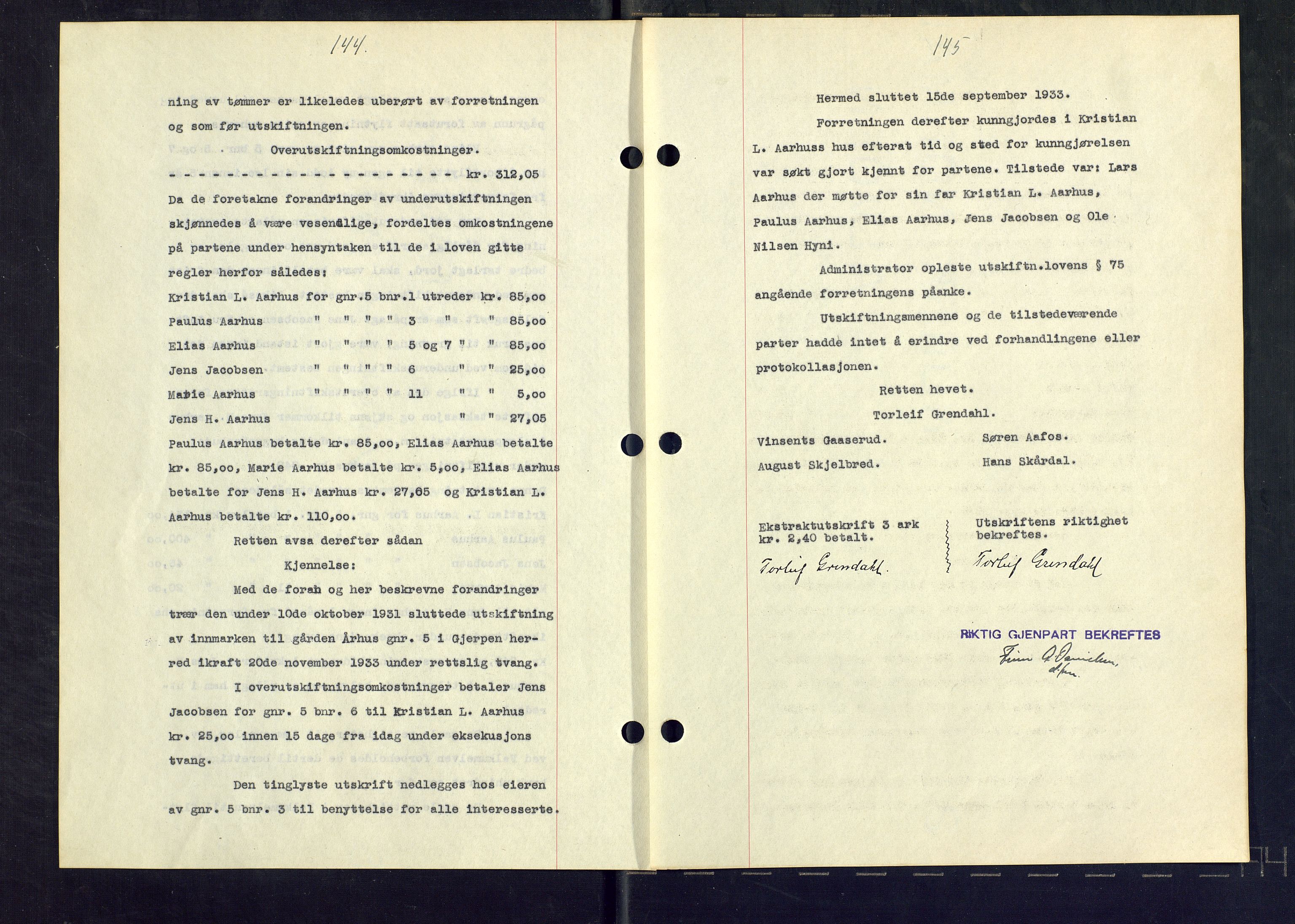Gjerpen sorenskriveri, SAKO/A-216/G/Ga/Gaa/L0059: Pantebok nr. I 59-60 og 62, 1932-1934, Tingl.dato: 27.10.1933